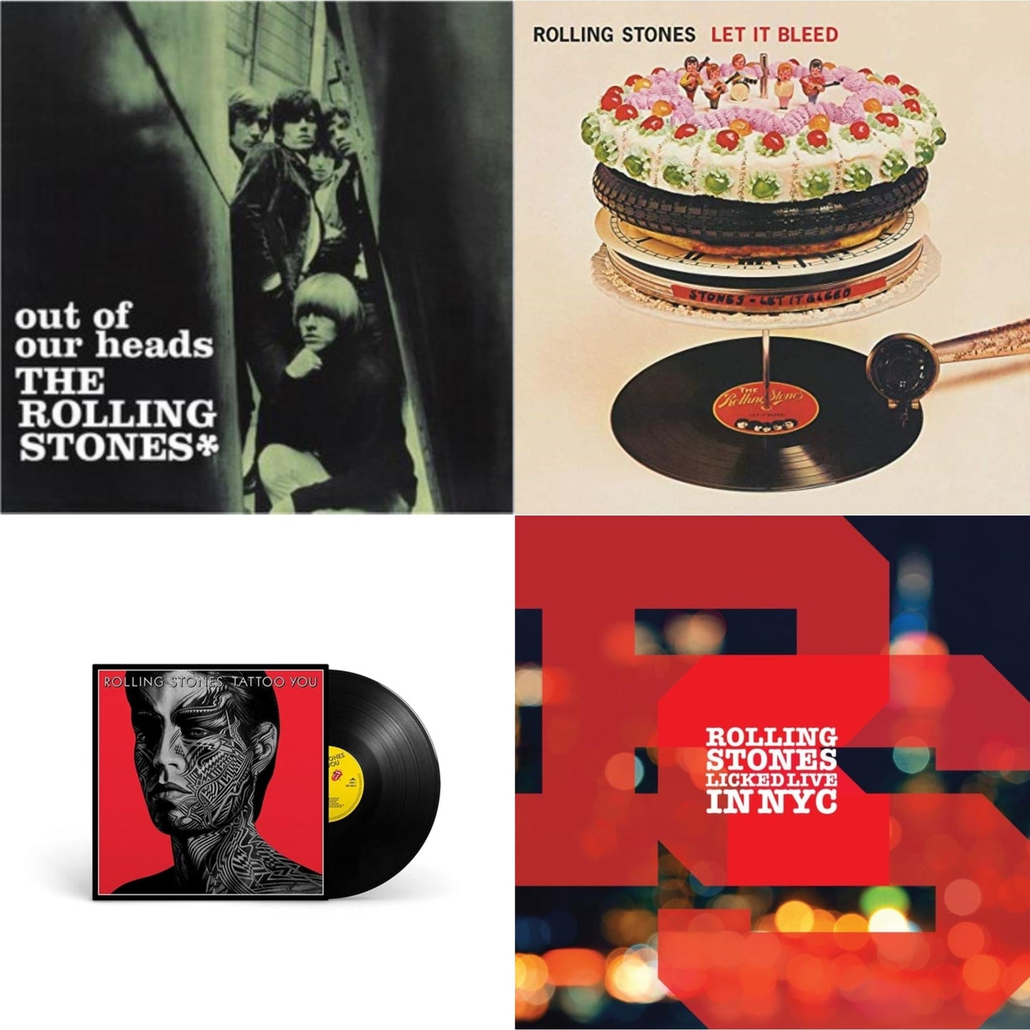Rolling Stones - Out Of Our Heads (Uk) & Let It Bleed (50Th Anniversary Edition) & Tattoo You (2021 Remaster) & Licked Live In Nyc (White Vinyl/3LP)