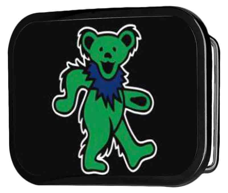 Grateful Dead Dancing Bear Black/Green Rock Star Buckle