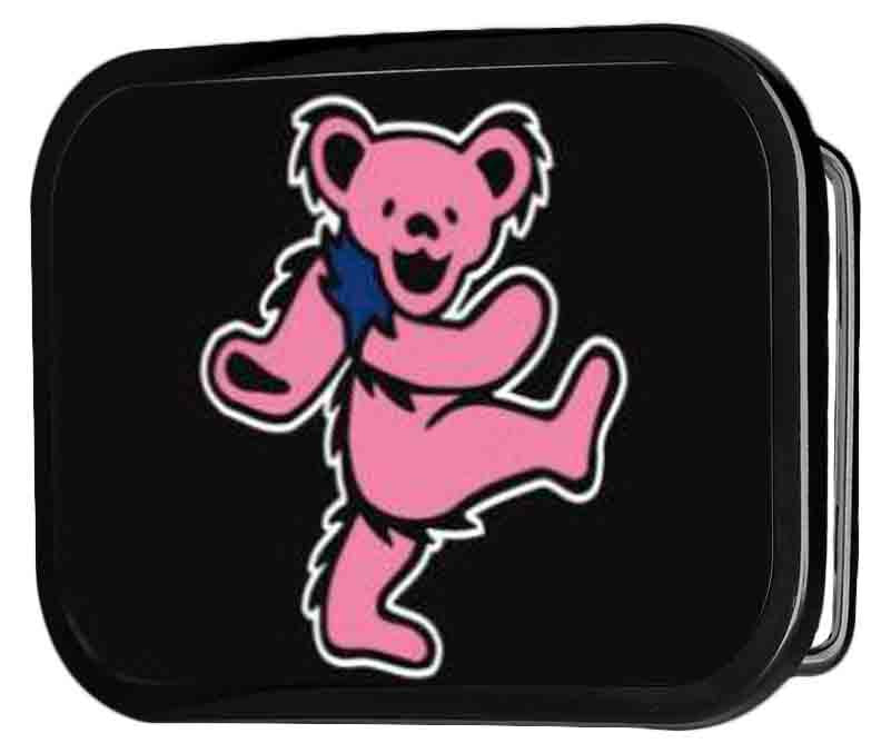 Grateful Dead Dancing Bear Black/Pink Rock Star Buckle