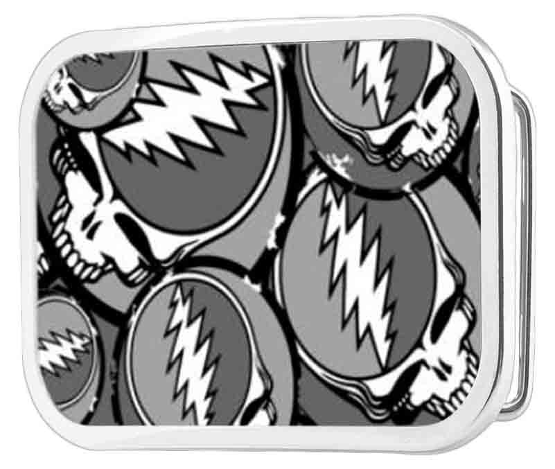 Grateful Dead Steal Your Face Stacked Rock Star Buckle
