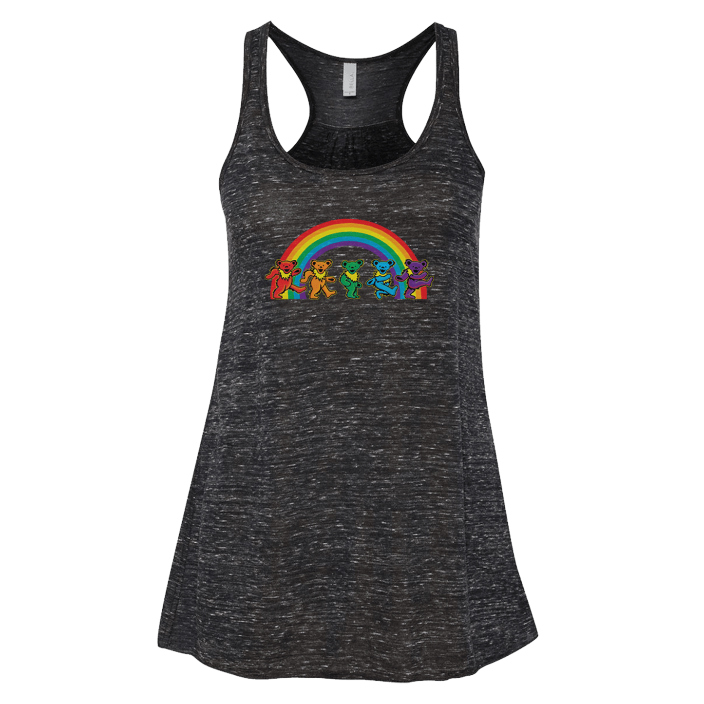 Grateful Dead Rainbow Bears Women's Flowy Racerback Tank Top