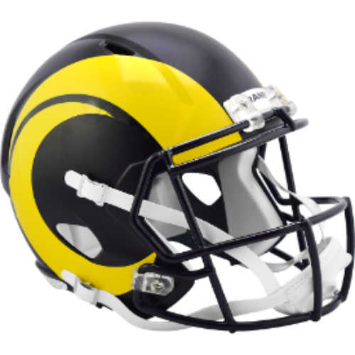 Los Angeles Rams Full Size Speed Replica Football Helmet 2025 Rivalries - NFL