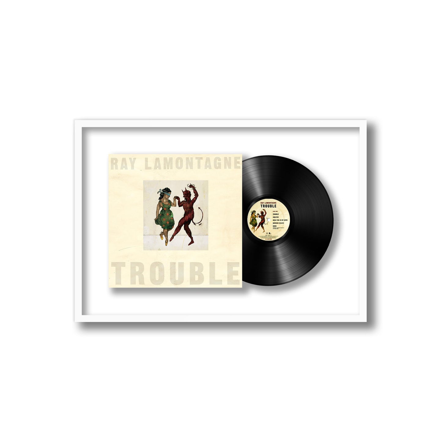 Ray LaMontagne Trouble Framed Vinyl Record