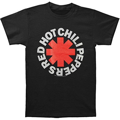 Red Hot Chili Peppers Men'S Rhcp Classic Asterisk T Shirt, Black, Small Mens T Shirt Officially Licensed