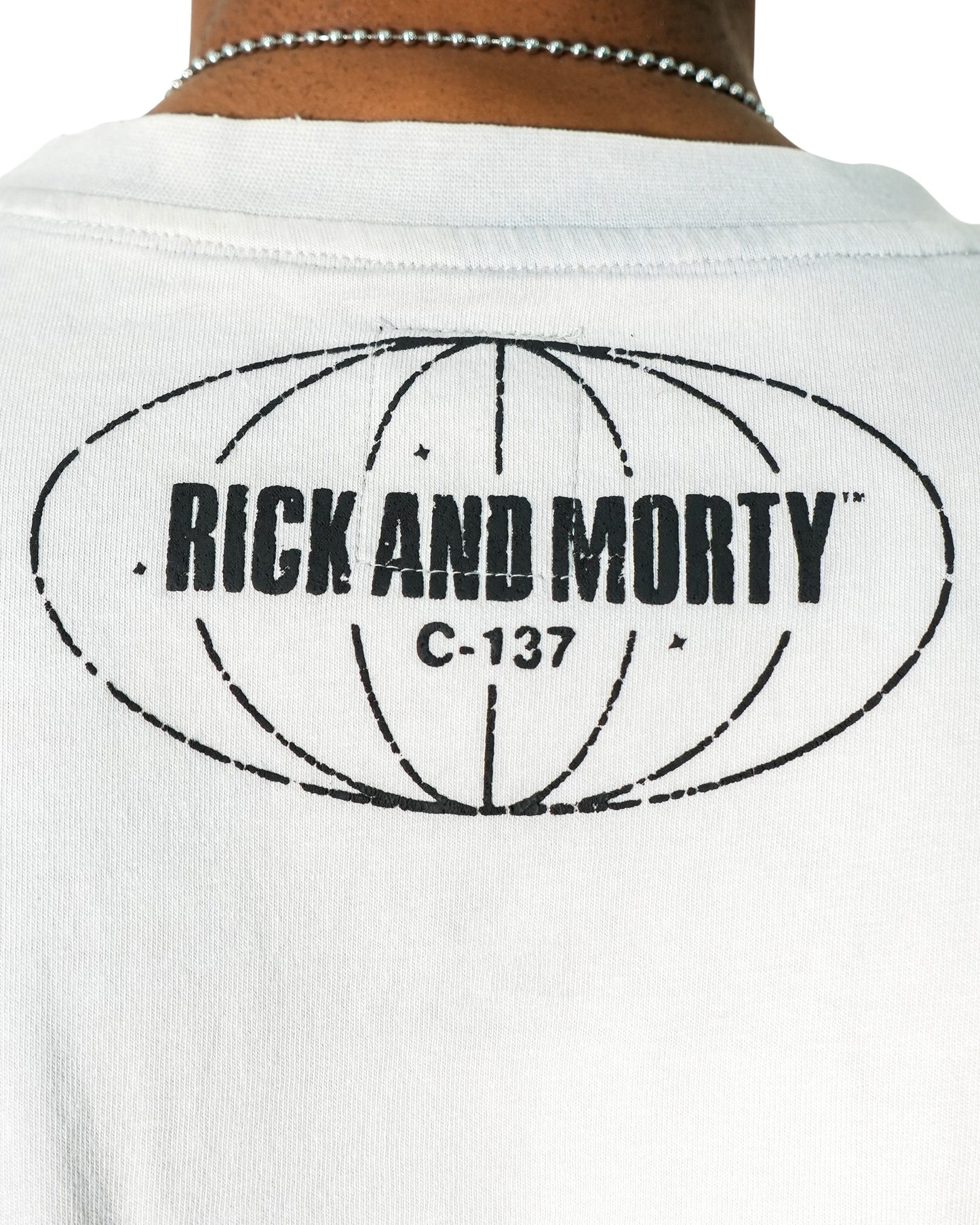 Rick & Morty™ - Rainbow Morty Grey Oversized Mens T Shirt