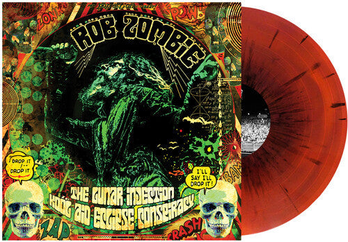 Rob Zombie Lunar Injection Kool Aid Eclipse Conspiracy Ox Blood & Orange Swirl w Black Splatterl Vinyl Record