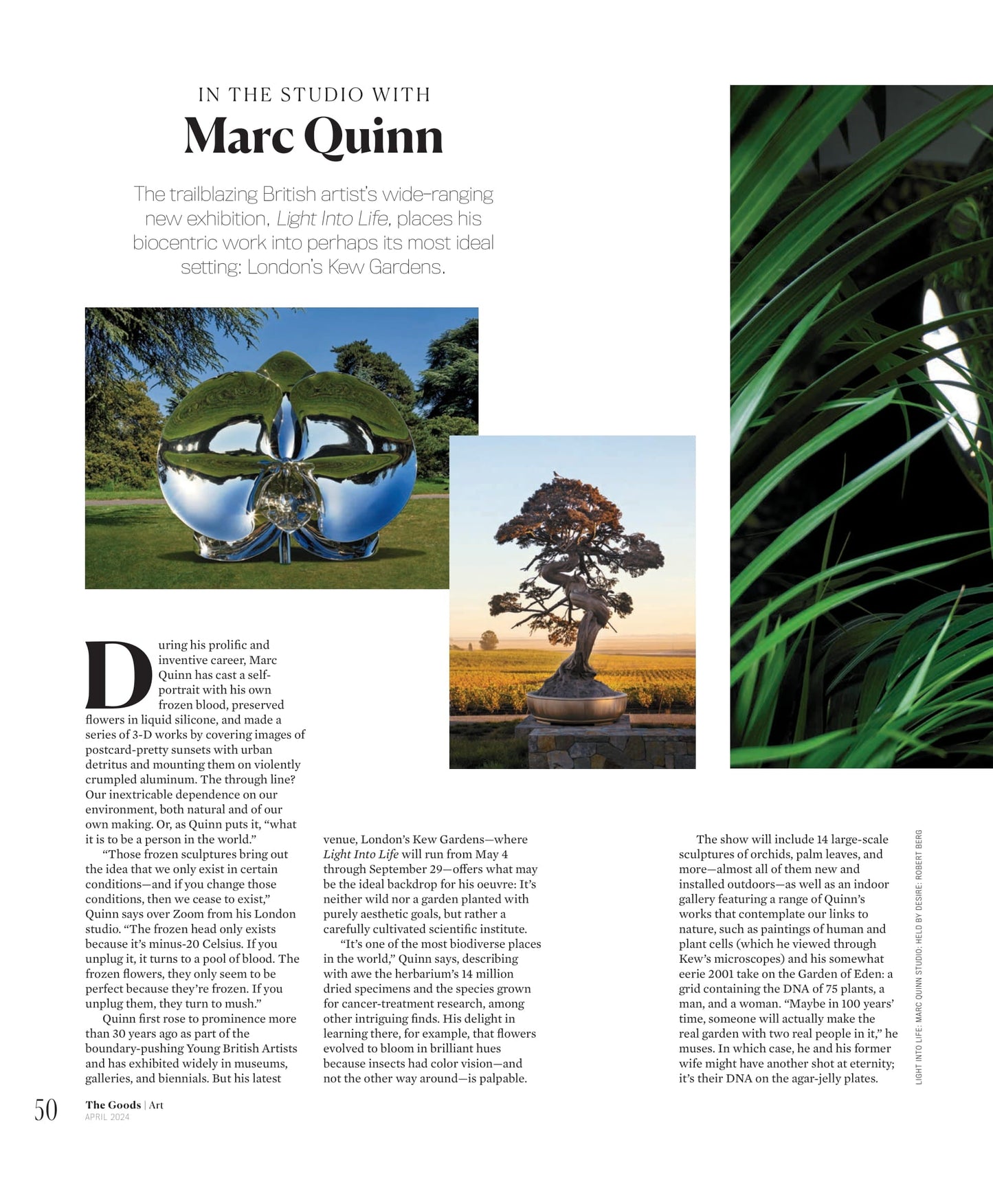 Robb Report - The Design Issue April 2024: Fresh Ideas Powering The Worlds Of Yachts, Cars, Homes & Style, The History Of Luxury In 50 Objects, Italian Gothic, In The Studio With Marc Quinn & More!