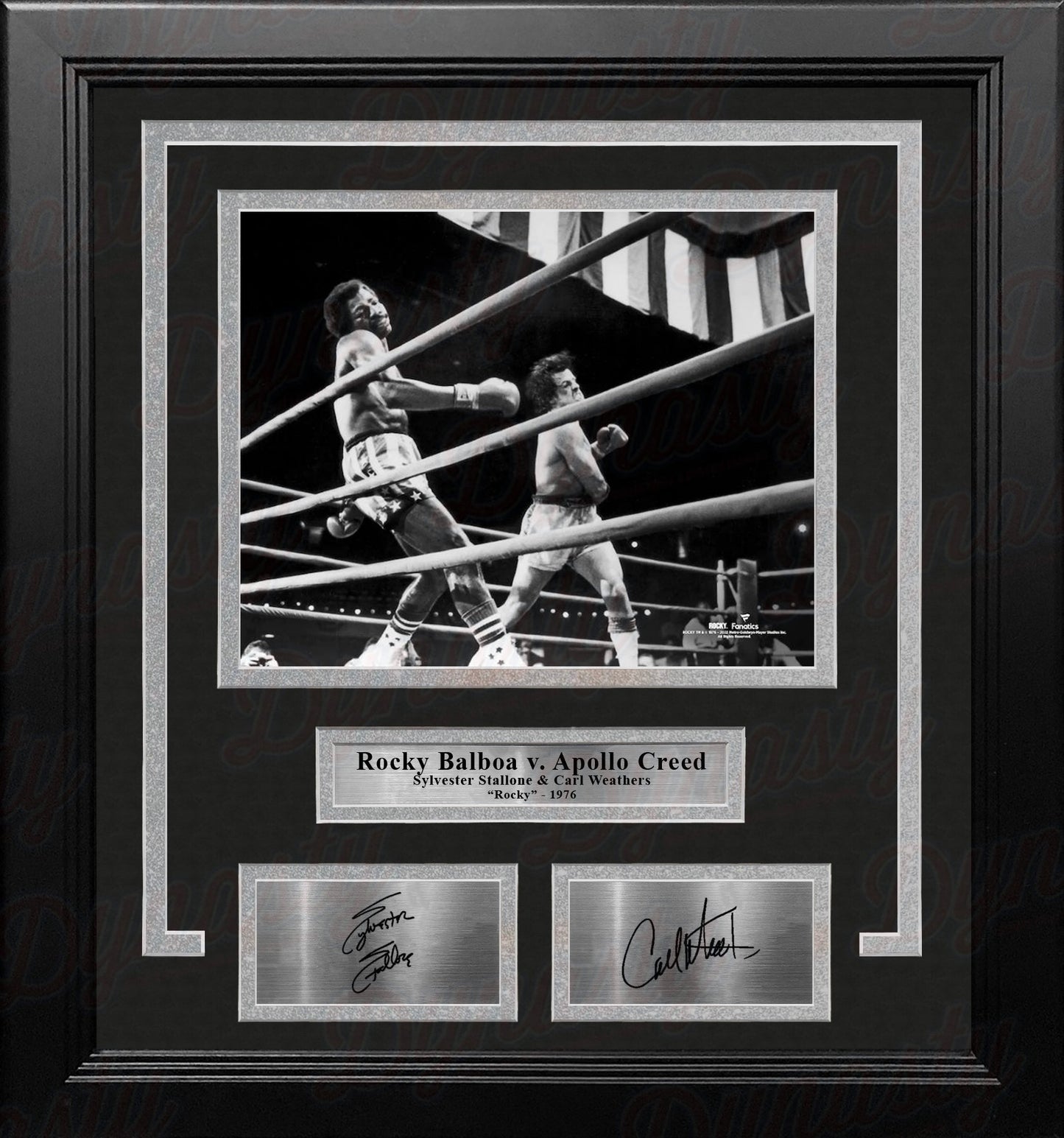 Rocky Balboa v. Apollo Creed 8" x 10" Framed Movie Photo with Engraved Autographs