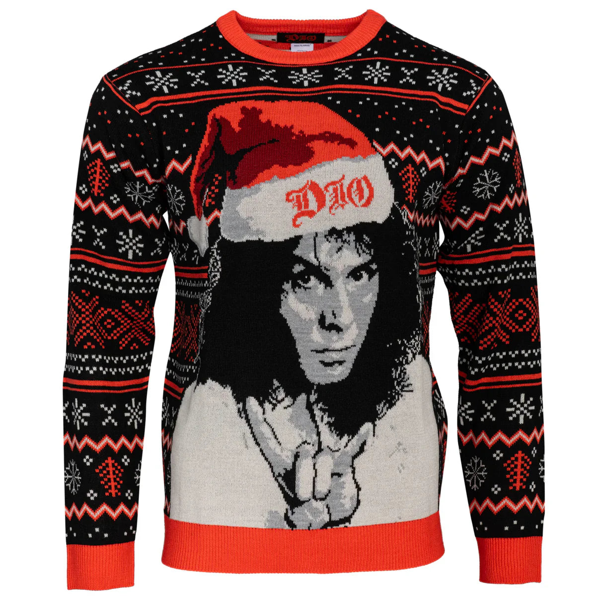 Ronnie James Dio "Rock The Halls" Adult Unisex Ugly Christmas Sweater