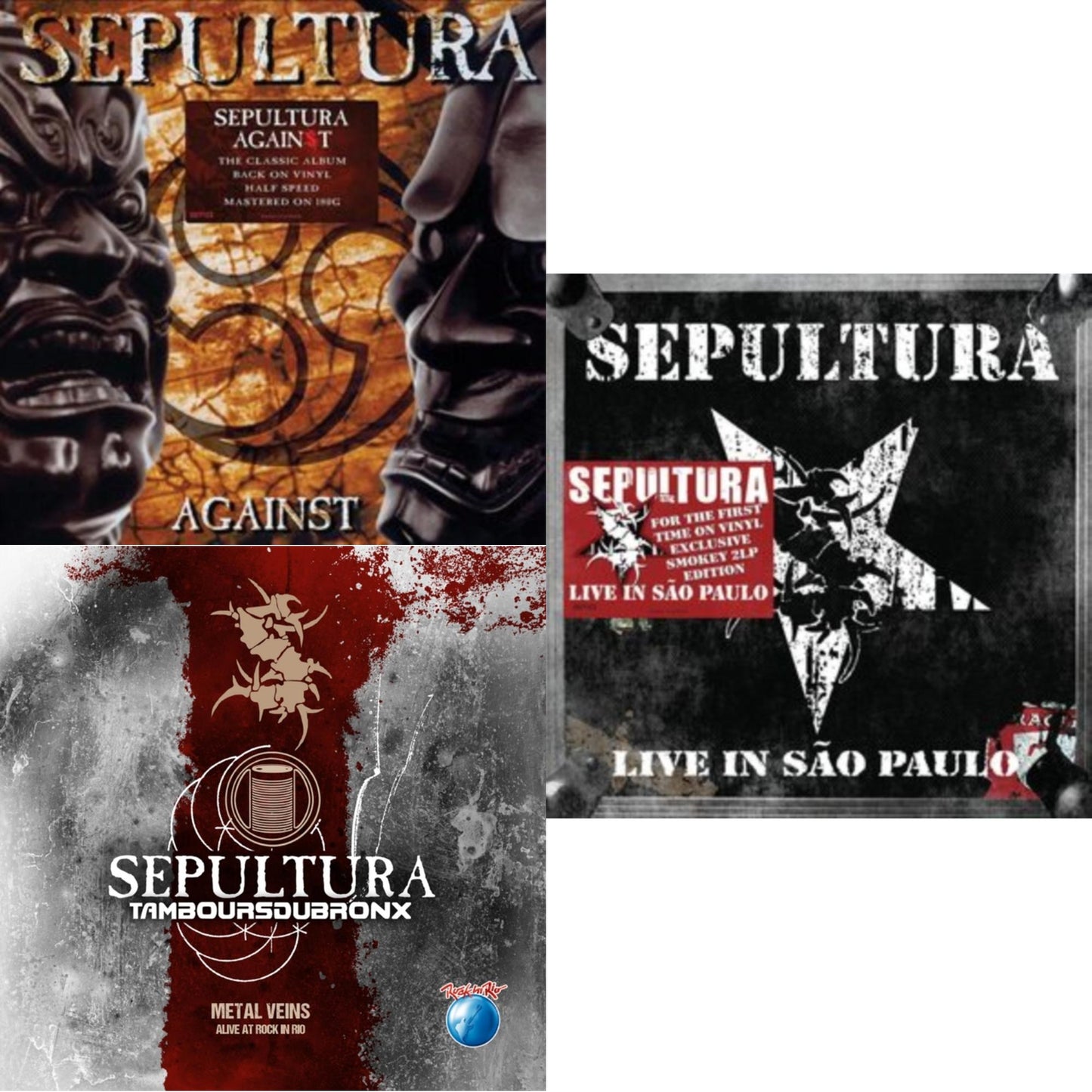Sepultura - Against & Metal Veins - Alive At Rock In Rio (Limited/2LP) & Live In Sao Paulo (2LP)