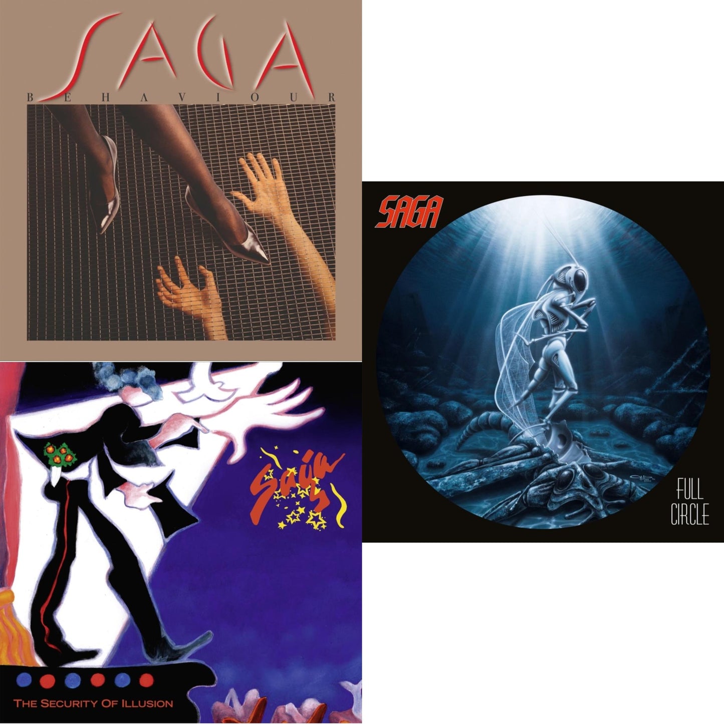 Saga - Behaviour & Security Of Illusion (180G/Remastered) & Full Circle (2021 Reissue) - LP Vinyl Bundle