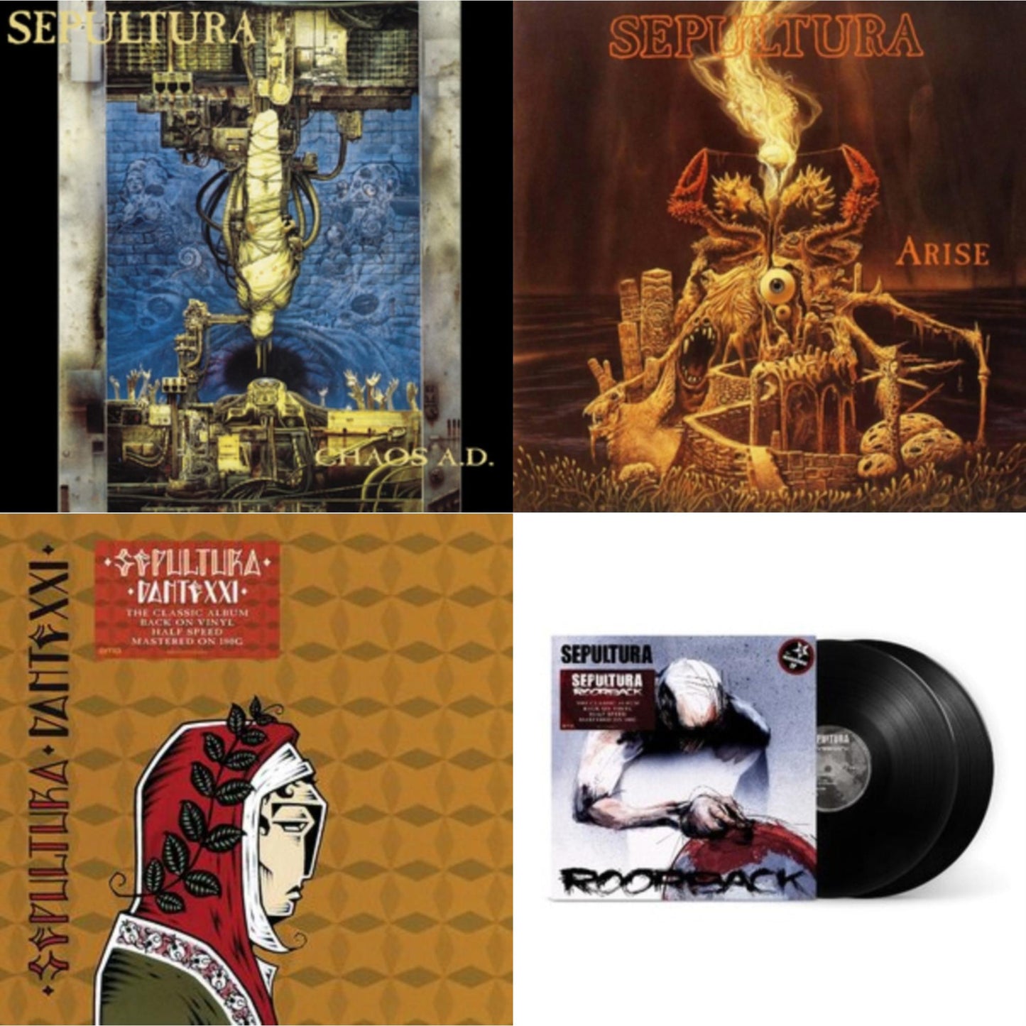 Sepultura - Chaos A.D. (Expanded Edition/2LP) & Roorback & Dante Xxi & Arise (Expanded Edition)