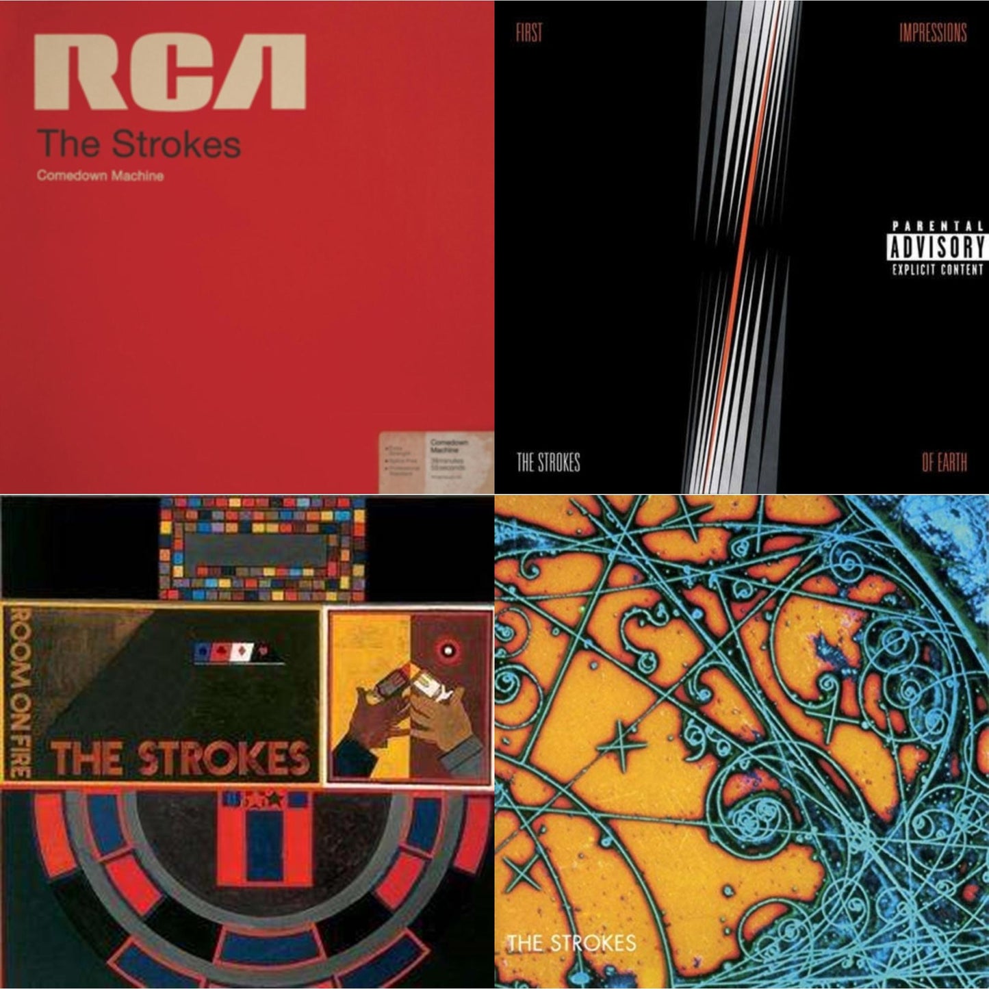 Strokes - Is This It & Room On Fire & First Impressions Of Earth & Comedown Machine - LP Vinyl Bundle