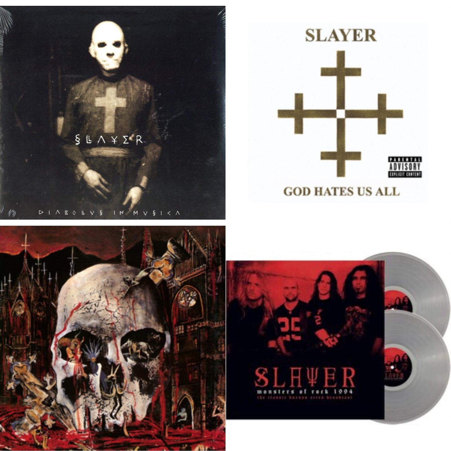 Slayer - Diabolus In Musica & God Hates Us All & South Of Heaven & Monsters Of Rock 1994 (2LP/140G/Clear Vinyl)