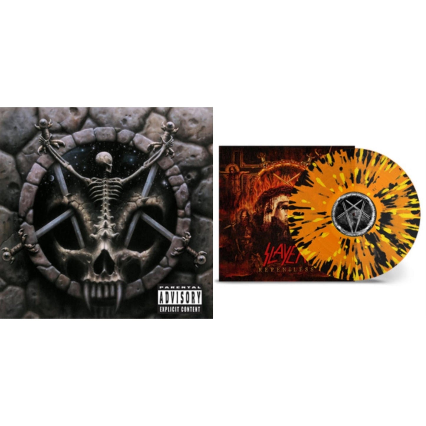 Slayer - Divine Intervention & Repentless (Trans Orange Yellow Black Splatter LP Vinyl)