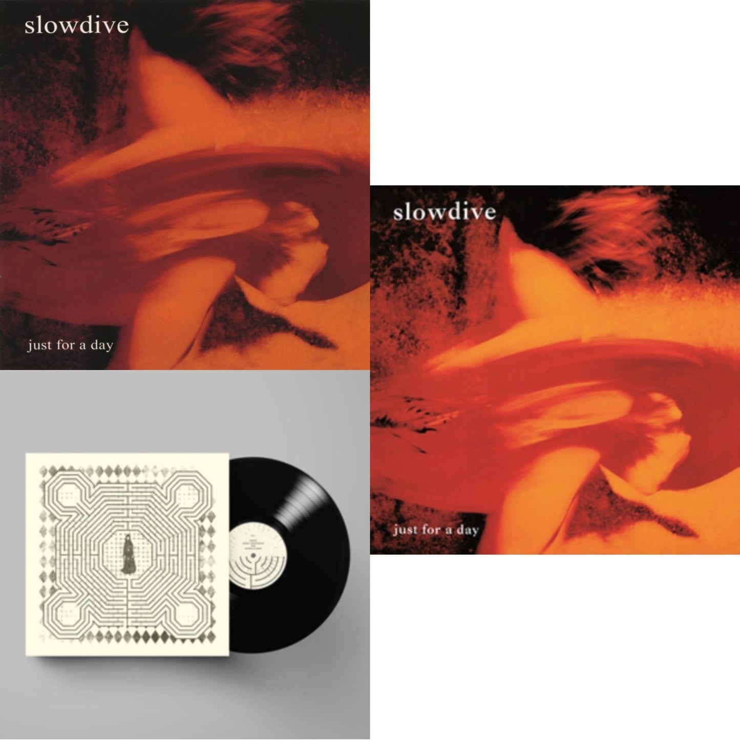 Slowdive - Just For A Day (140G) & Everything Is Alive & Just For A Day (180G) - LP Vinyl Bundle