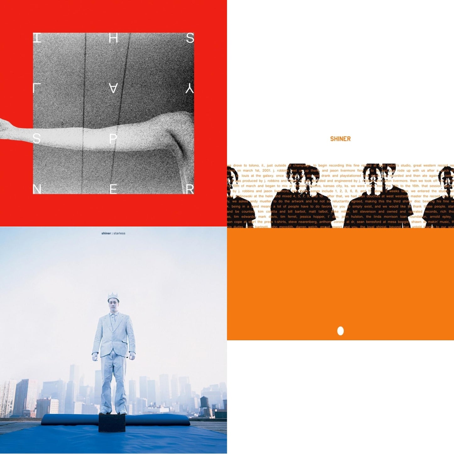 Shiner - Splay (Transparent Red LP Vinyl) & Starless (Transparent Blue LP Vinyl) & Egg (Orange LP Vinyl)