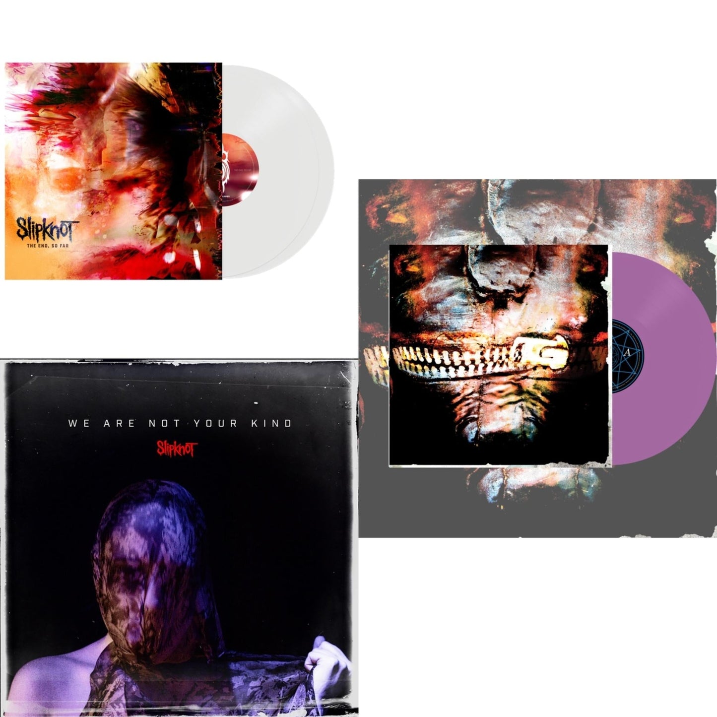 Slipknot - We Are Not Your Kind (Dl Card) & End, So Far (Clear Vinyl/2LP) & Volume 3: The Subliminal Verses (X) (Violet Vinyl/2LP)