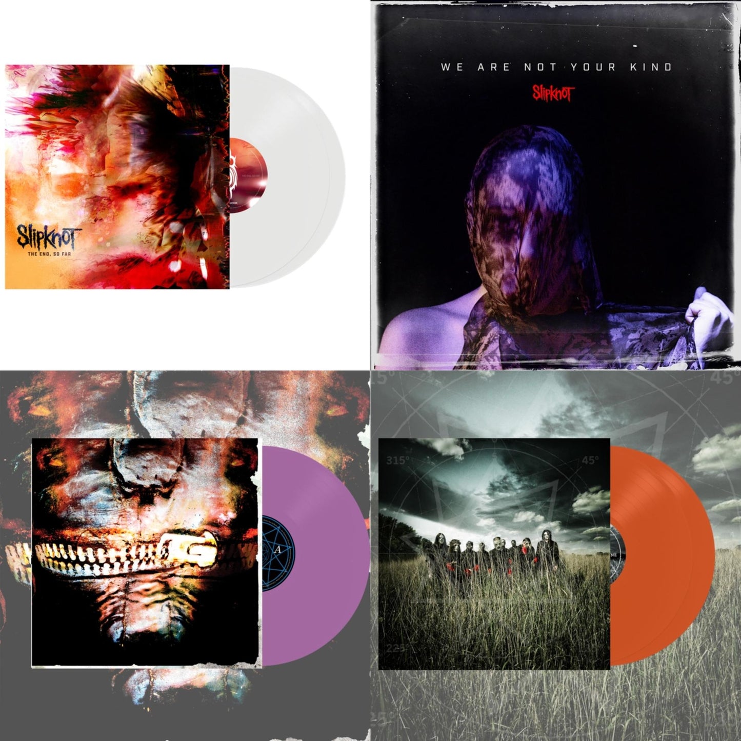 Slipknot - We Are Not Your Kind (Dl Card) & End, So Far (Clear Vinyl/2LP) & Volume 3: The Subliminal Verses (X) (Violet Vinyl/2LP) & All Hope Is Gone (Orange Vinyl/2LP)