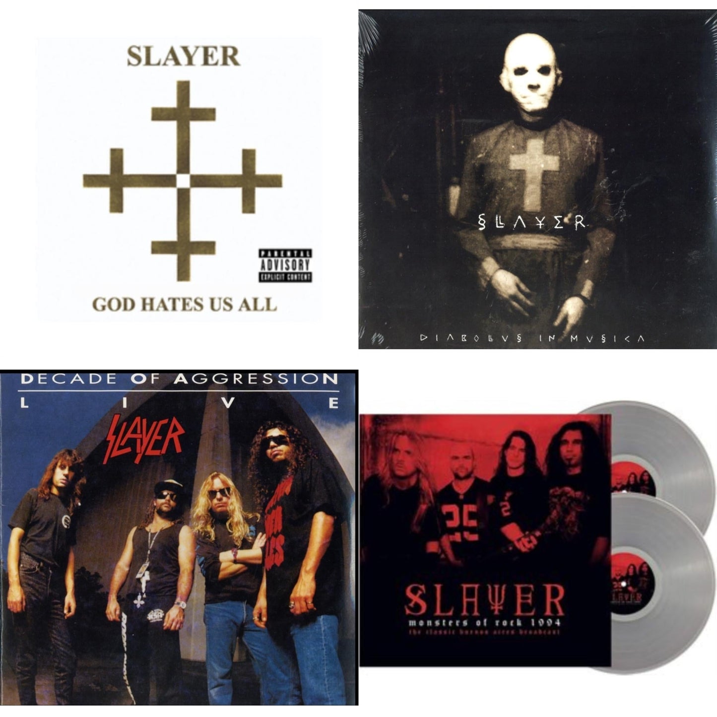 Slayer - Diabolus In Musica & God Hates Us All & Live: Decade Of Aggression & Monsters Of Rock 1994 (2LP/140G/Clear Vinyl)