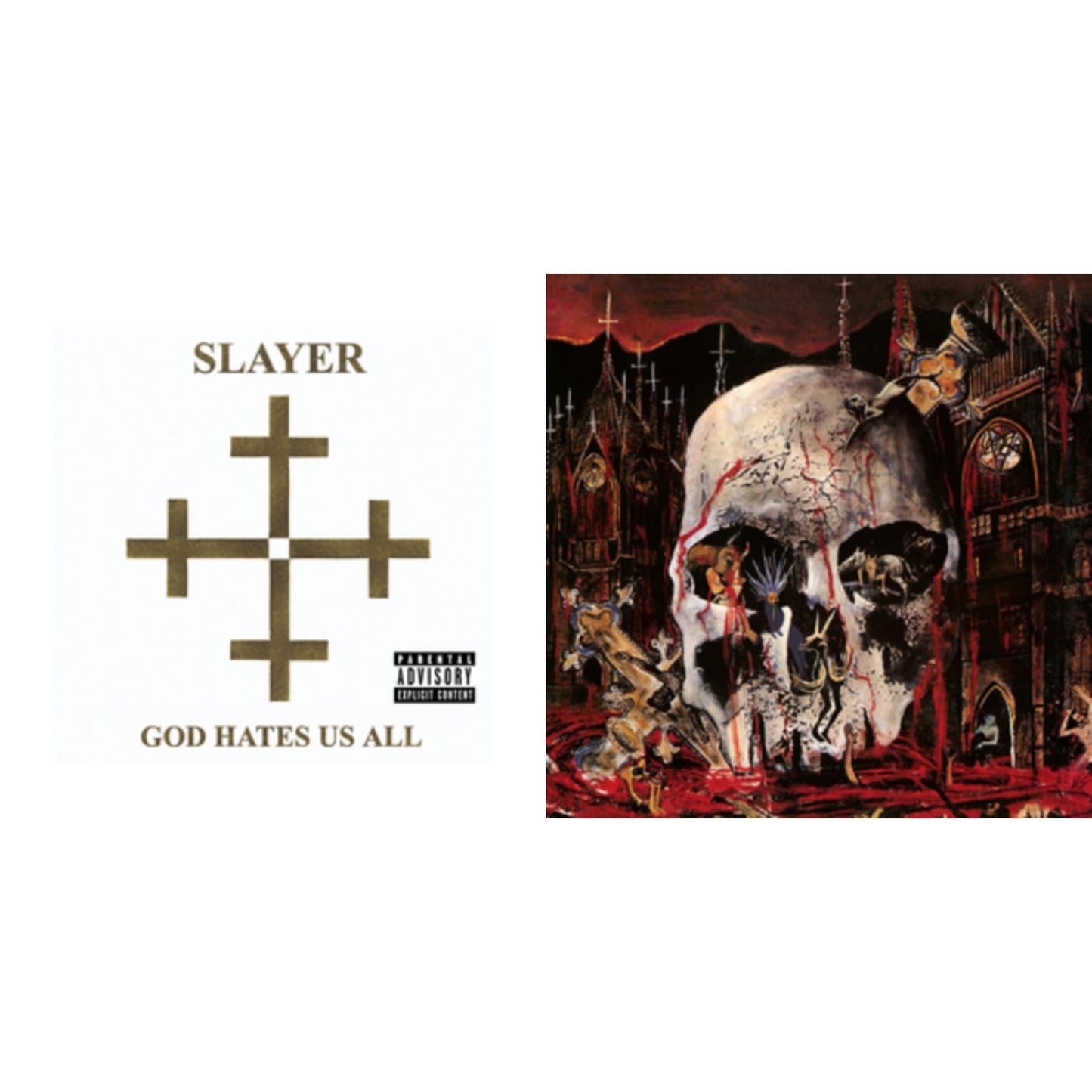 Slayer - God Hates Us All & South Of Heaven - LP Vinyl Bundle