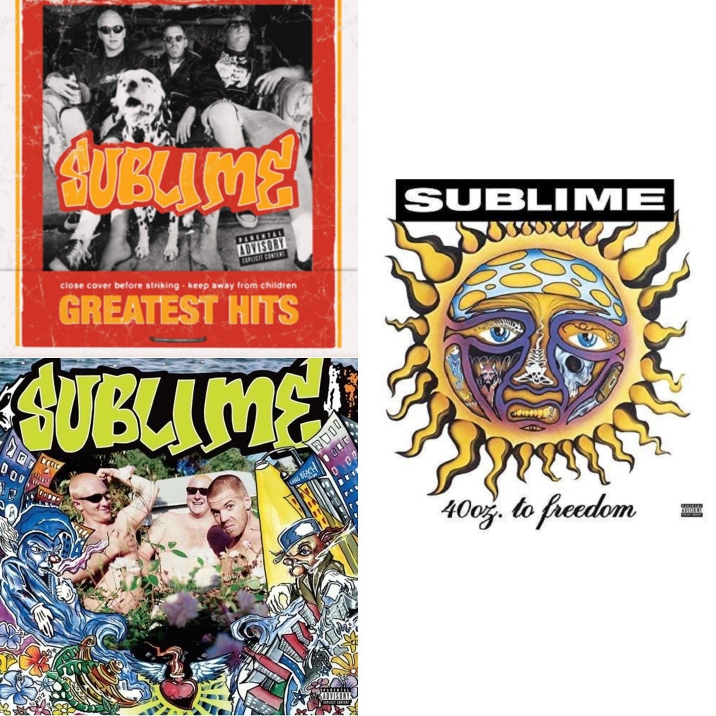 Sublime - 40Oz. To Freedom & Second Hand Smoke & Greatest Hits (X) - LP Vinyl Bundle