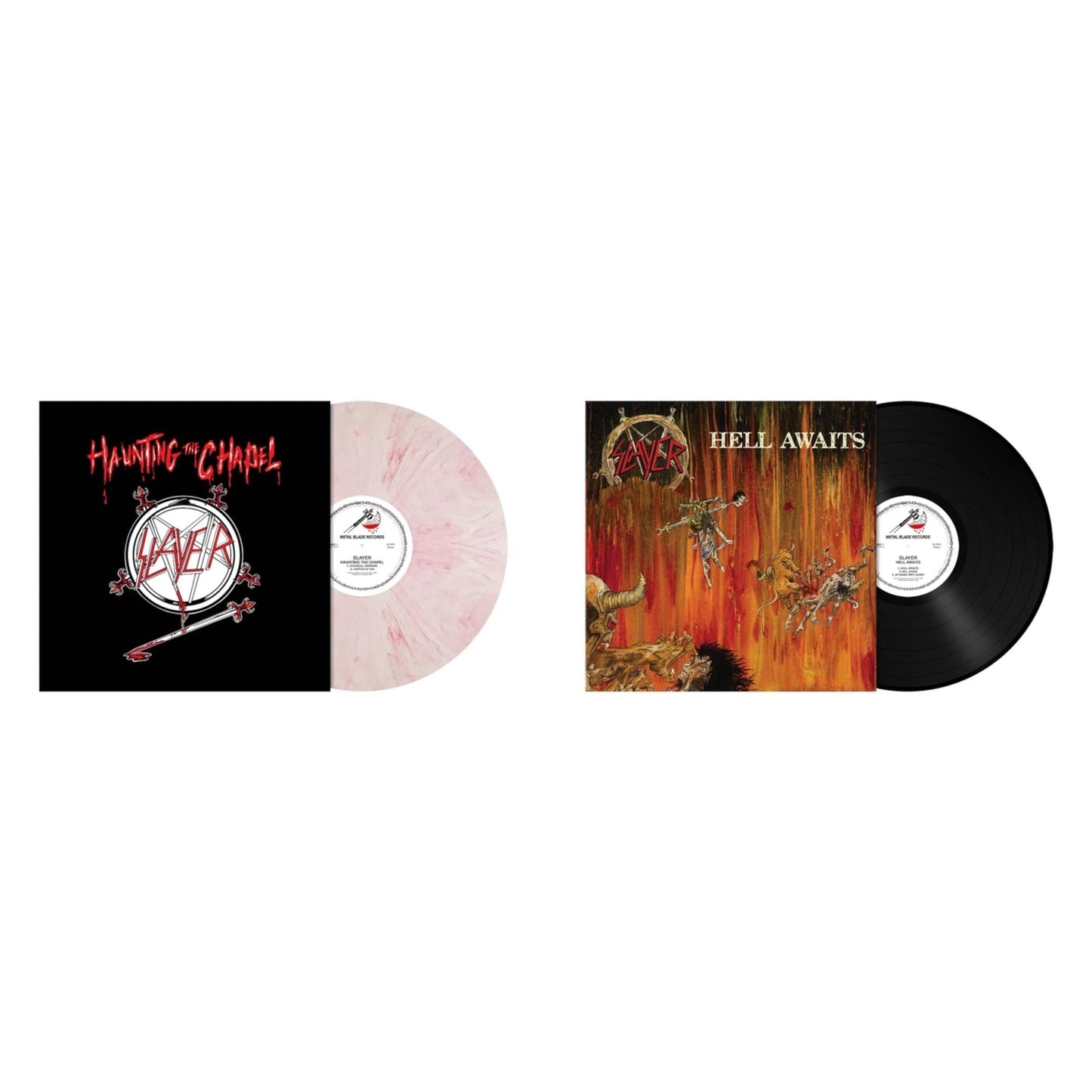 Slayer - Haunting The Chapel (Red & White Marbled LP Vinyl) & Hell Awaits (180G)