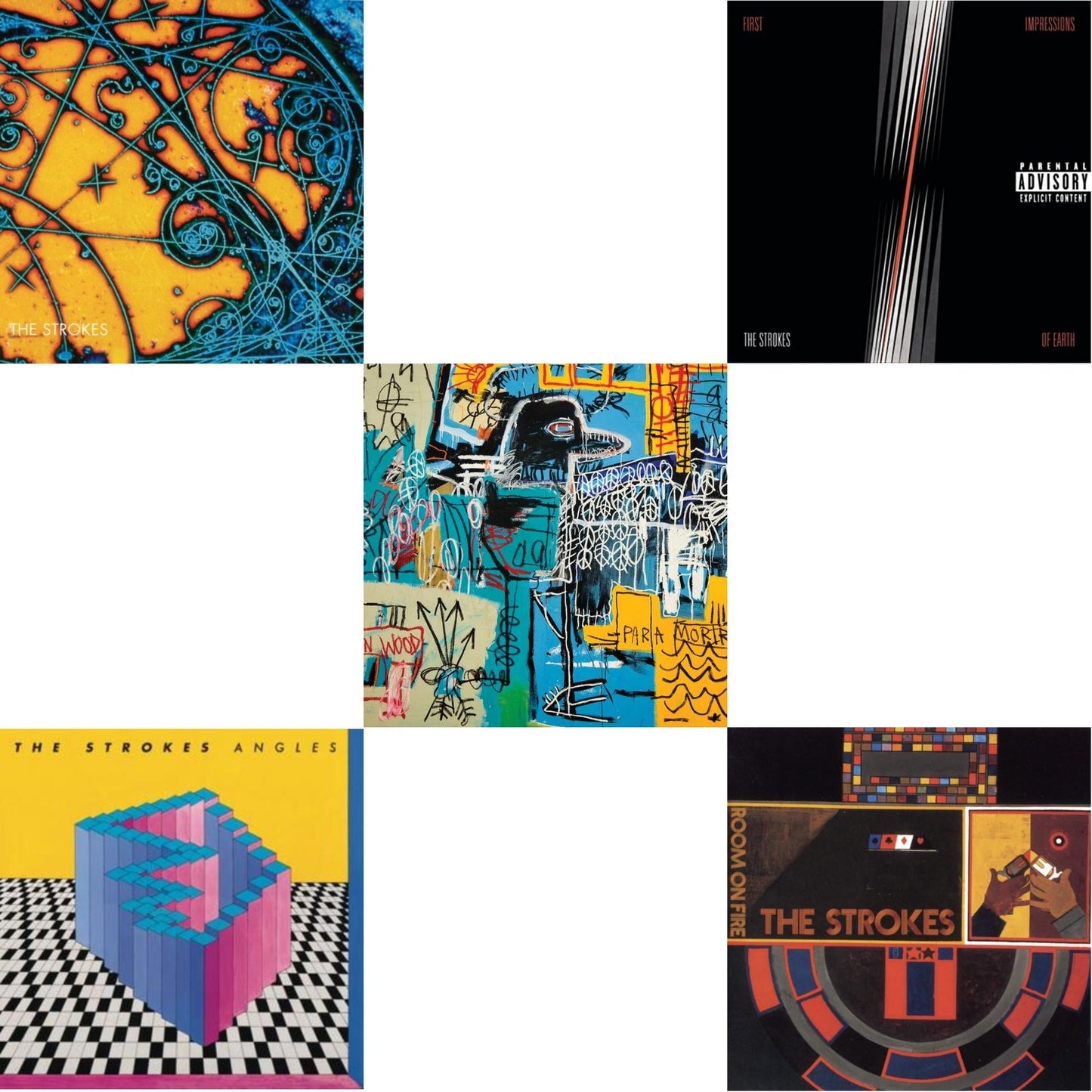 Strokes - Is This It & Angles & New Abnormal (Jewel Case/Clear Aprt O-Card With Print) & First Impressions Of Earth & Room On Fire - CD Bundle