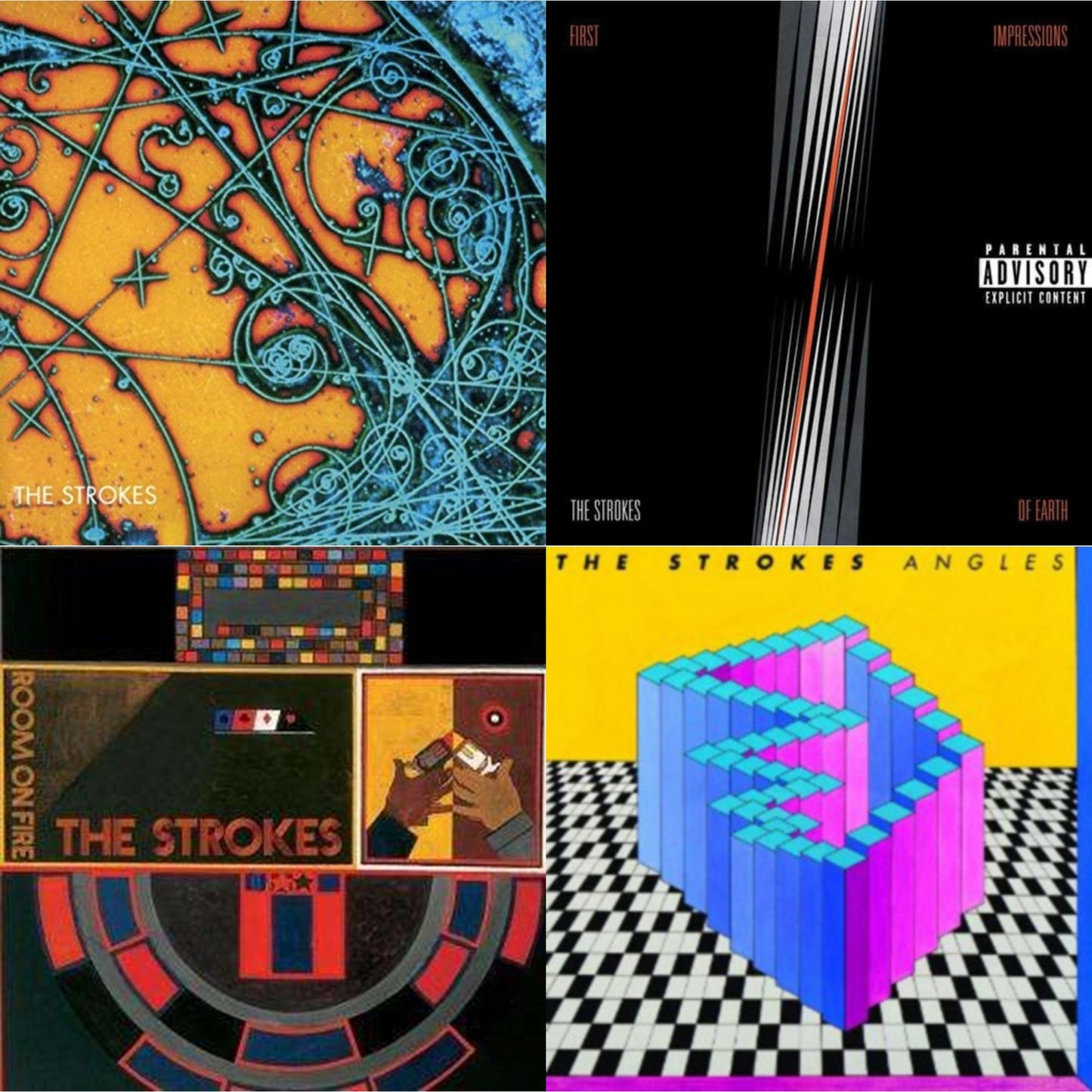 Strokes - Is This It & Room On Fire & First Impressions Of Earth & Angles (Gatefold) - LP Vinyl Bundle