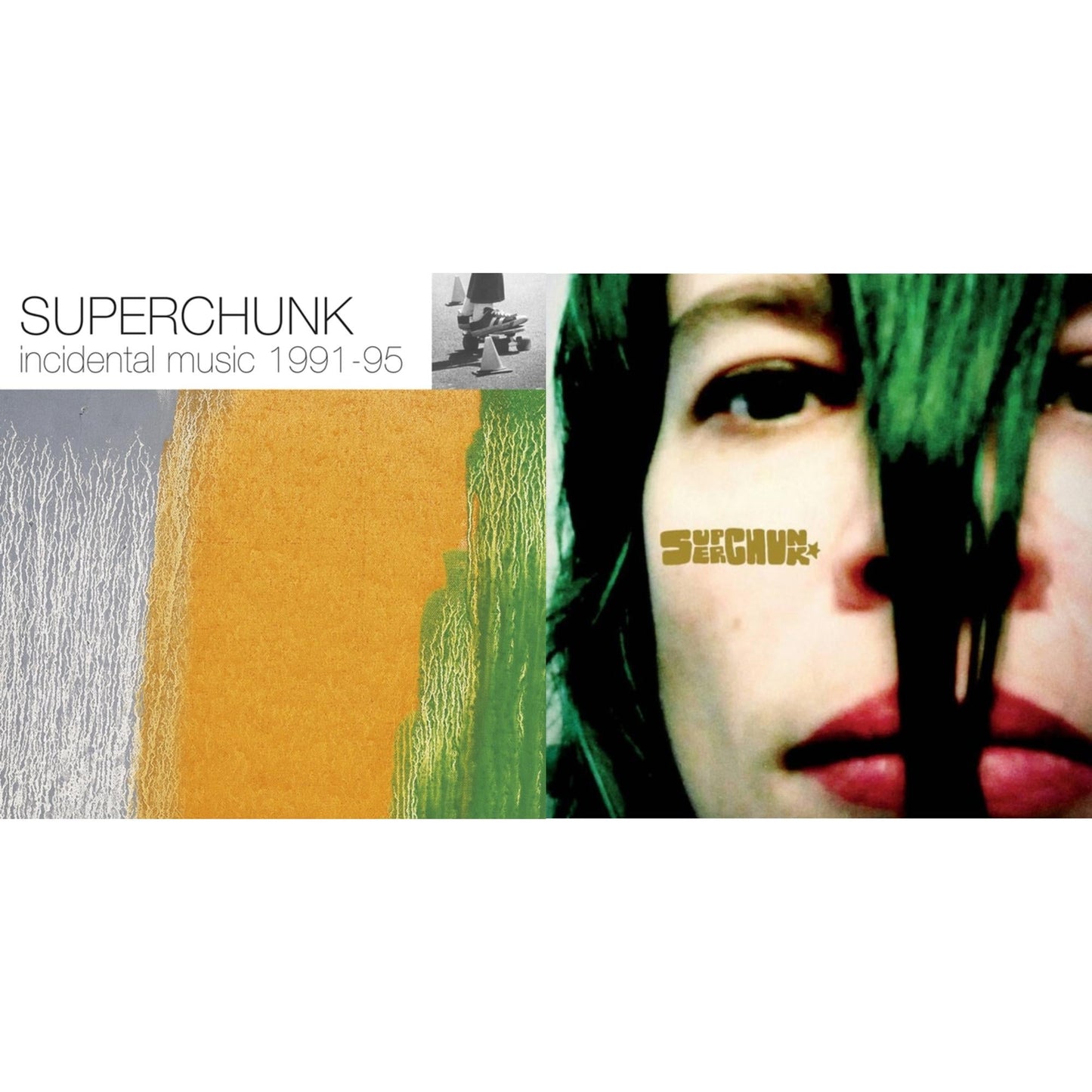 Superchunk - Incidental Music: 1991 - 1995 (Reissue/2LP/1-Green/2-Orange Vinyl) & Misfits & Mistakes: Singles, B-Sides & Strays 2007-2023 (4LP)