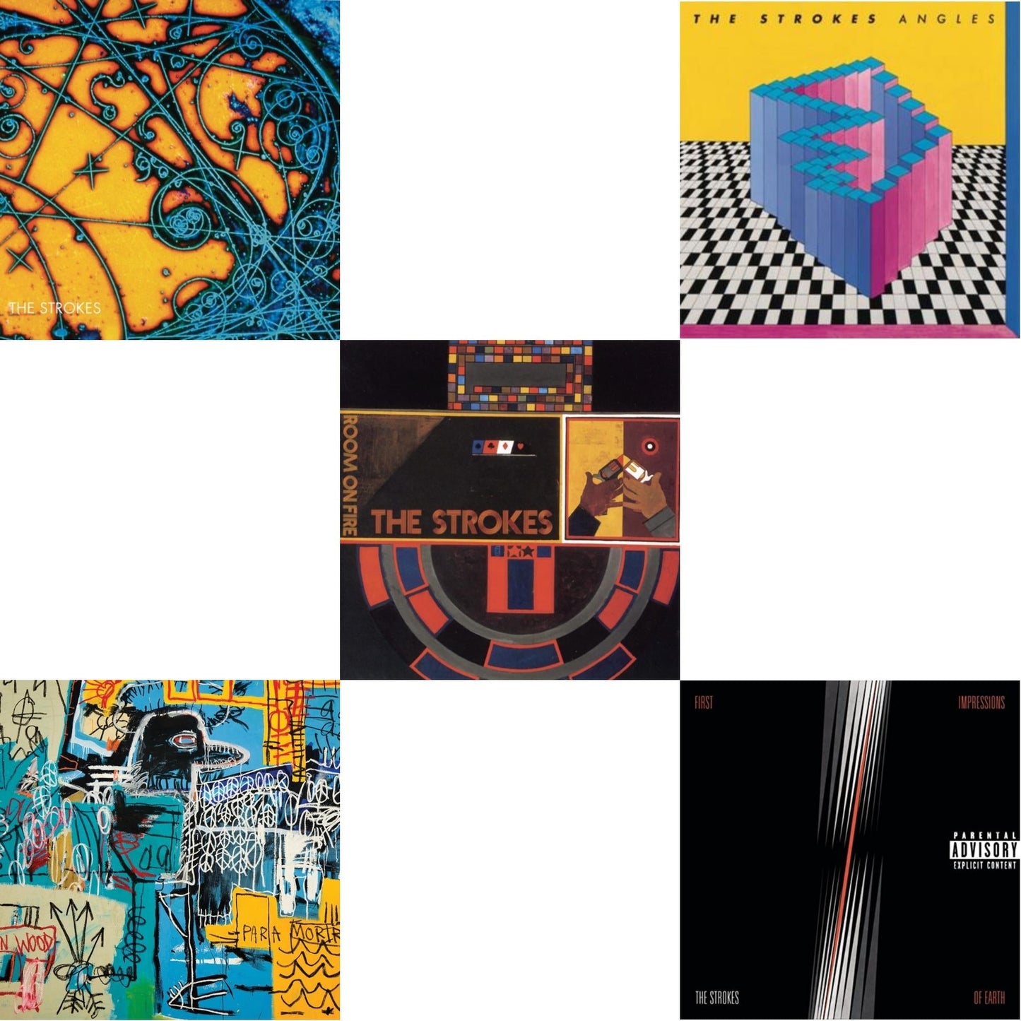 Strokes - Is This It & New Abnormal (Jewel Case/Clear Aprt O-Card With Print) & Room On Fire & Angles & First Impressions Of Earth - CD Bundle