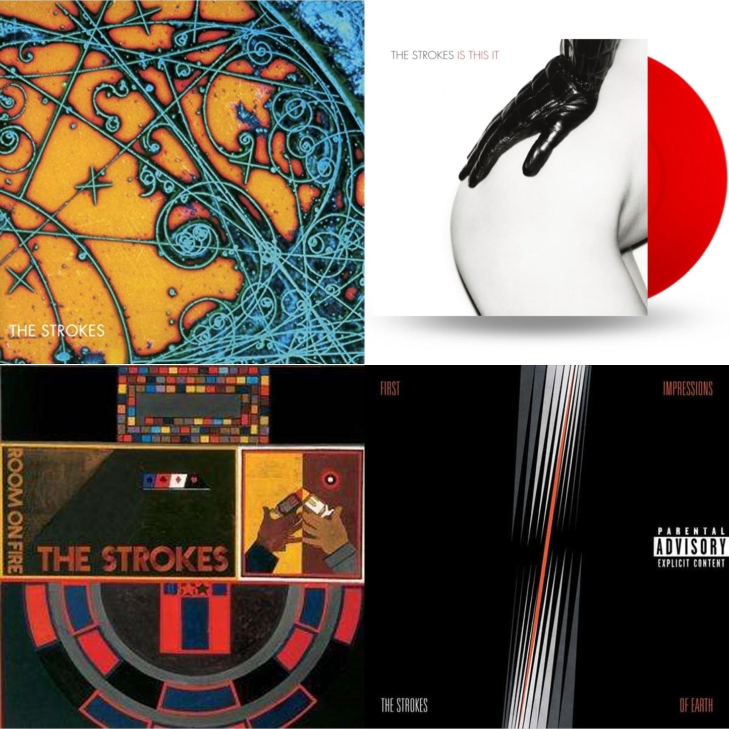 Strokes - Is This It & Is This It (Red LP Vinyl) & Room On Fire & First Impressions Of Earth