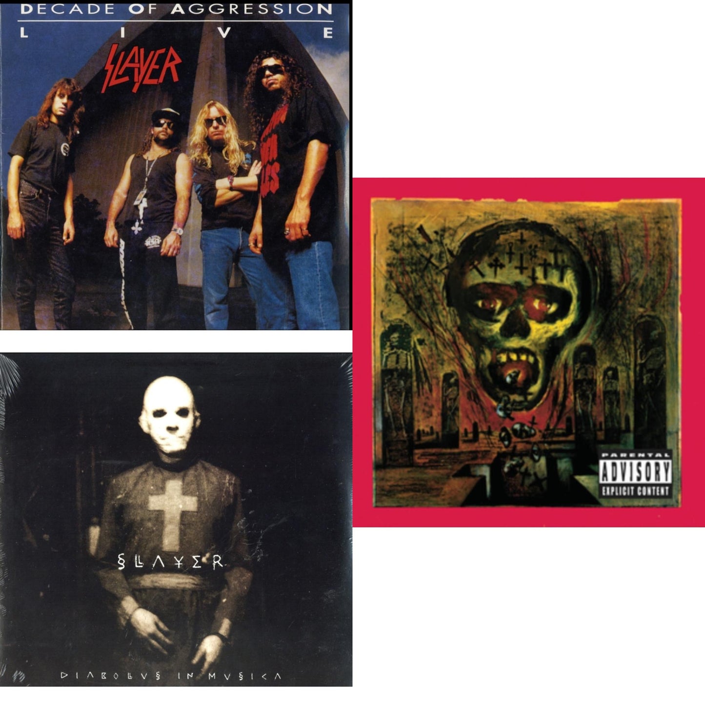 Slayer - Diabolus In Musica & Live: Decade Of Aggression & Seasons In Abyss - LP Vinyl Bundle