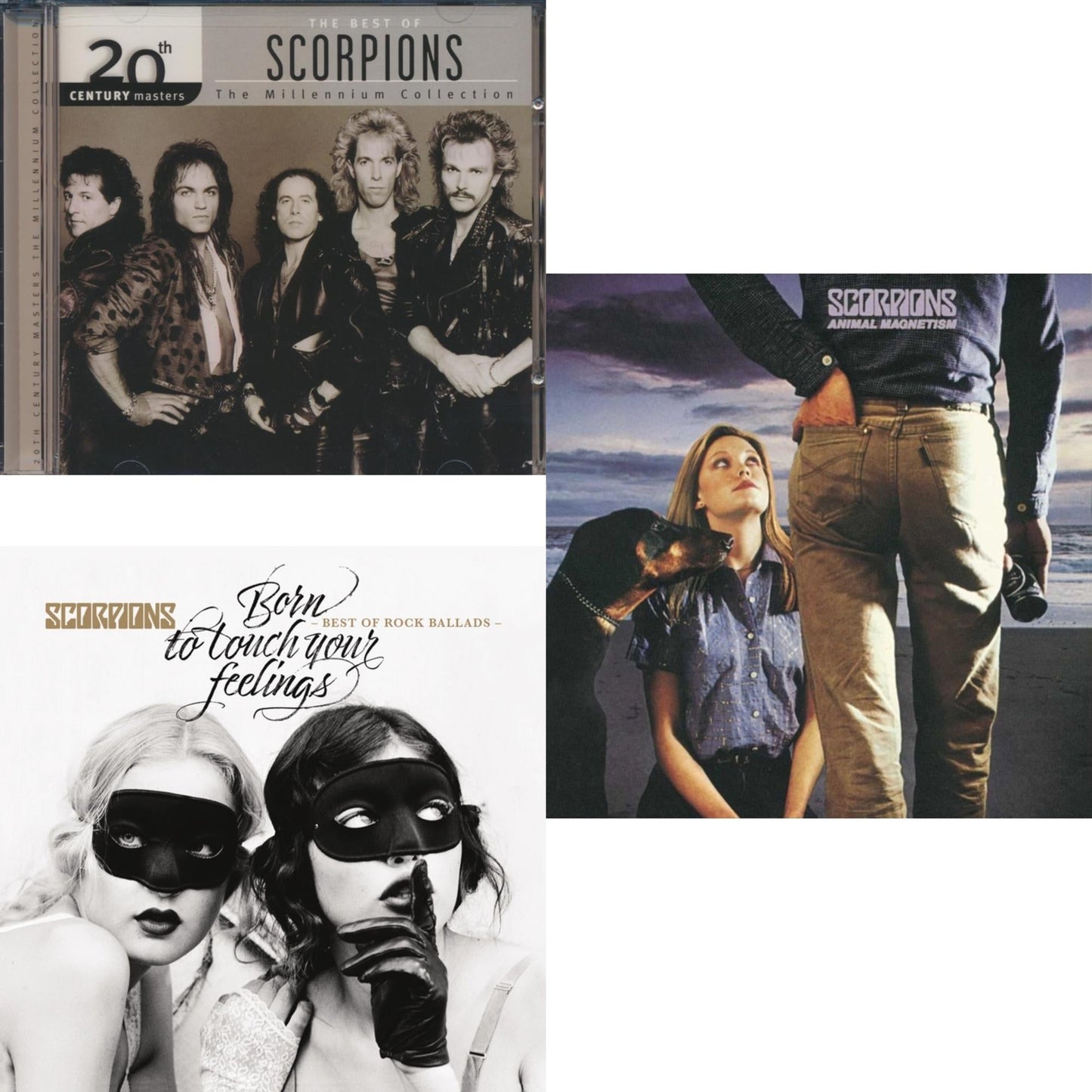Scorpions - Born To Touch Your Feelings: Best Of Rock Ballads & Animal Magnetism & Millennium Collection: 20Th Century Masters - CD Bundle