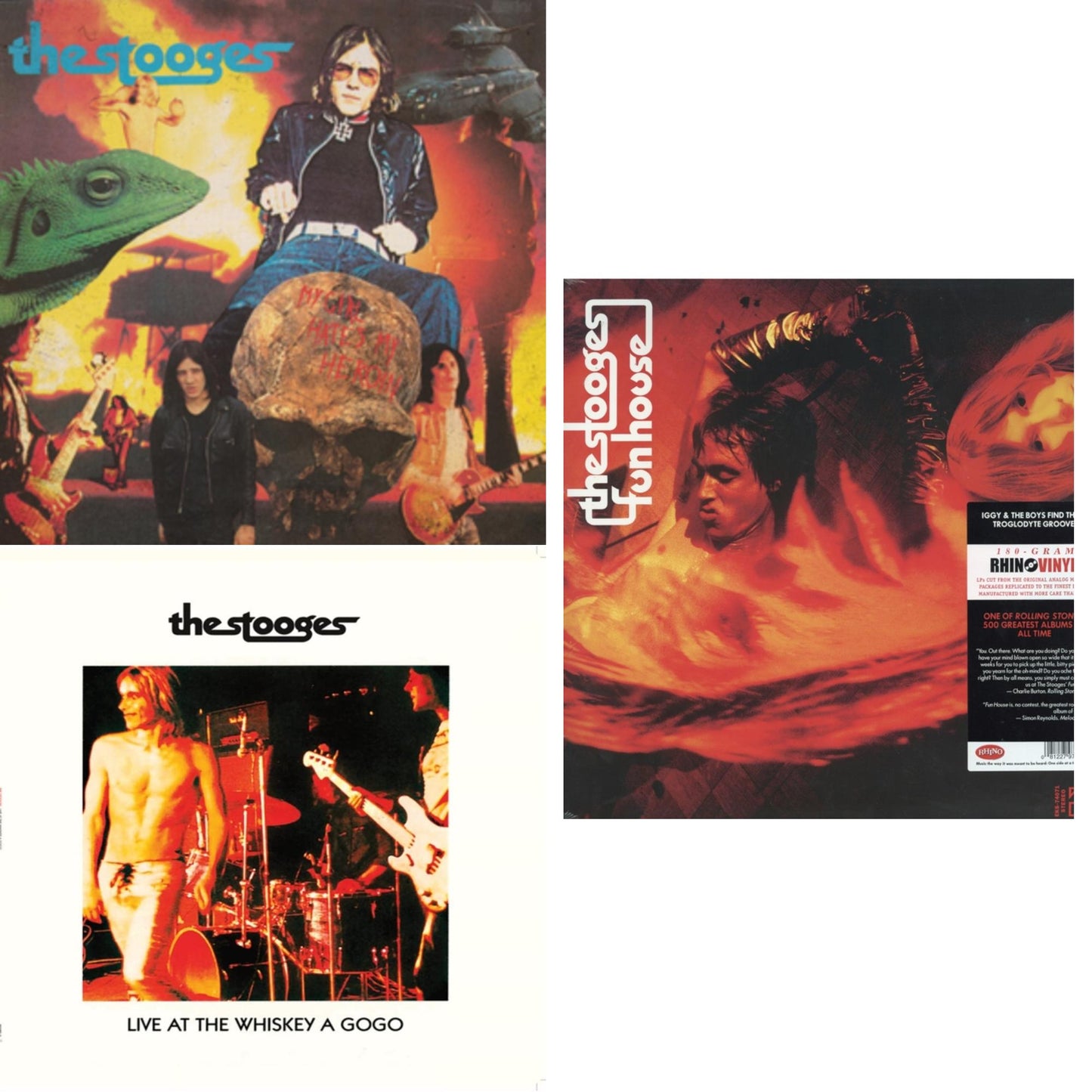 Stooges - Fun House & Live At Whiskey A Gogo (White LP Vinyl) & My Girl Hates My Heroin (Splatter LP Vinyl)