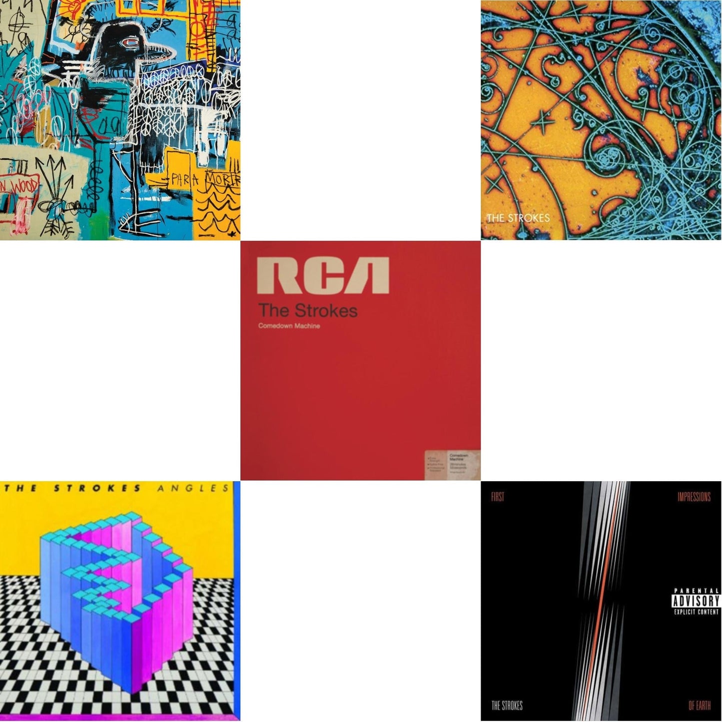 Strokes - Is This It & New Abnormal (180G/Clear Apet Slipcase/Dl Insert) & First Impressions Of Earth & Angles (Gatefold) & Comedown Machine - LP Vinyl Bundle