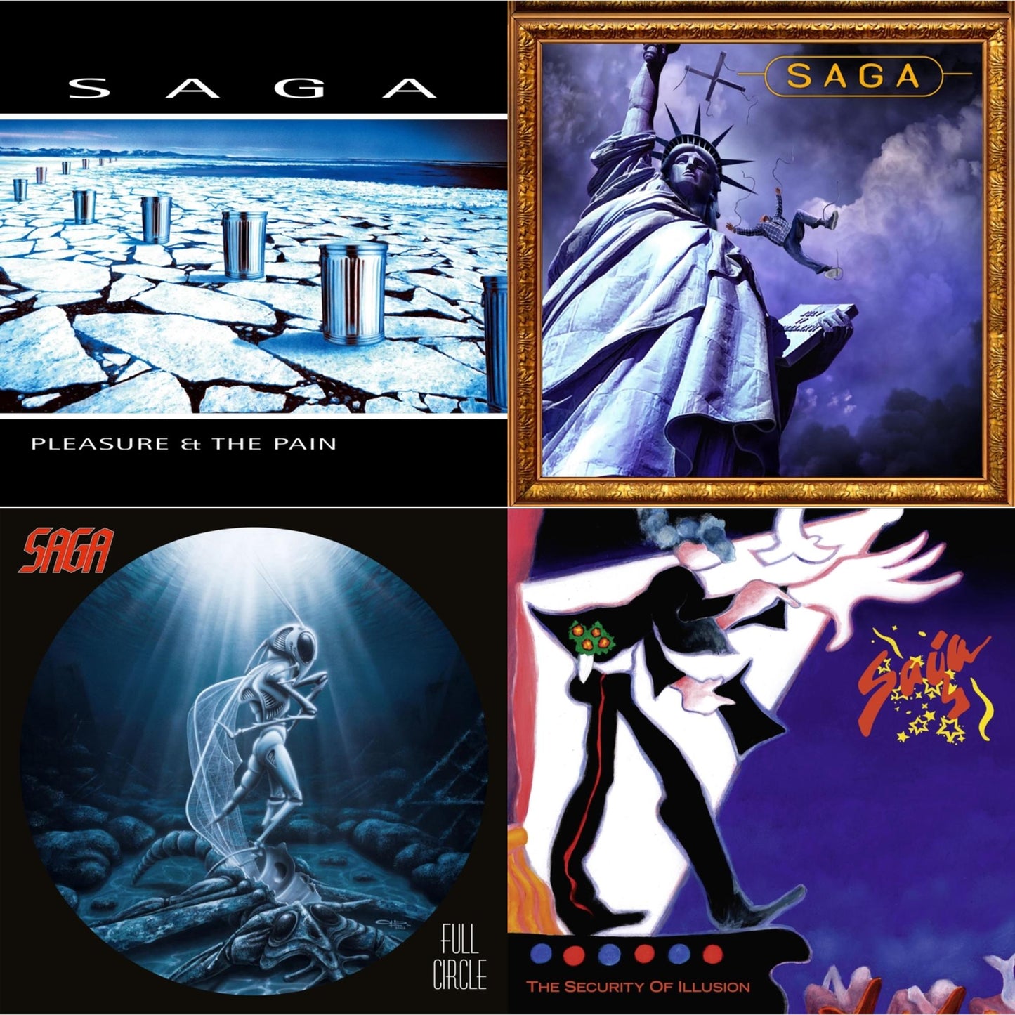 Saga - Security Of Illusion (180G/Remastered) & Generation 13 (2LP) & Pleasure & The Pain & Full Circle (2021 Reissue)