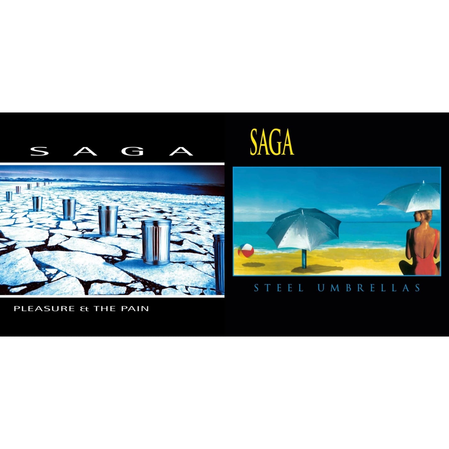 Saga - Steel Umbrellas & Pleasure & The Pain - LP Vinyl Bundle