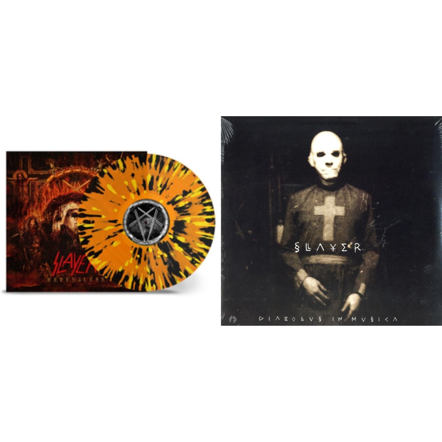 Slayer - Diabolus In Musica & Repentless (Trans Orange Yellow Black Splatter LP Vinyl)