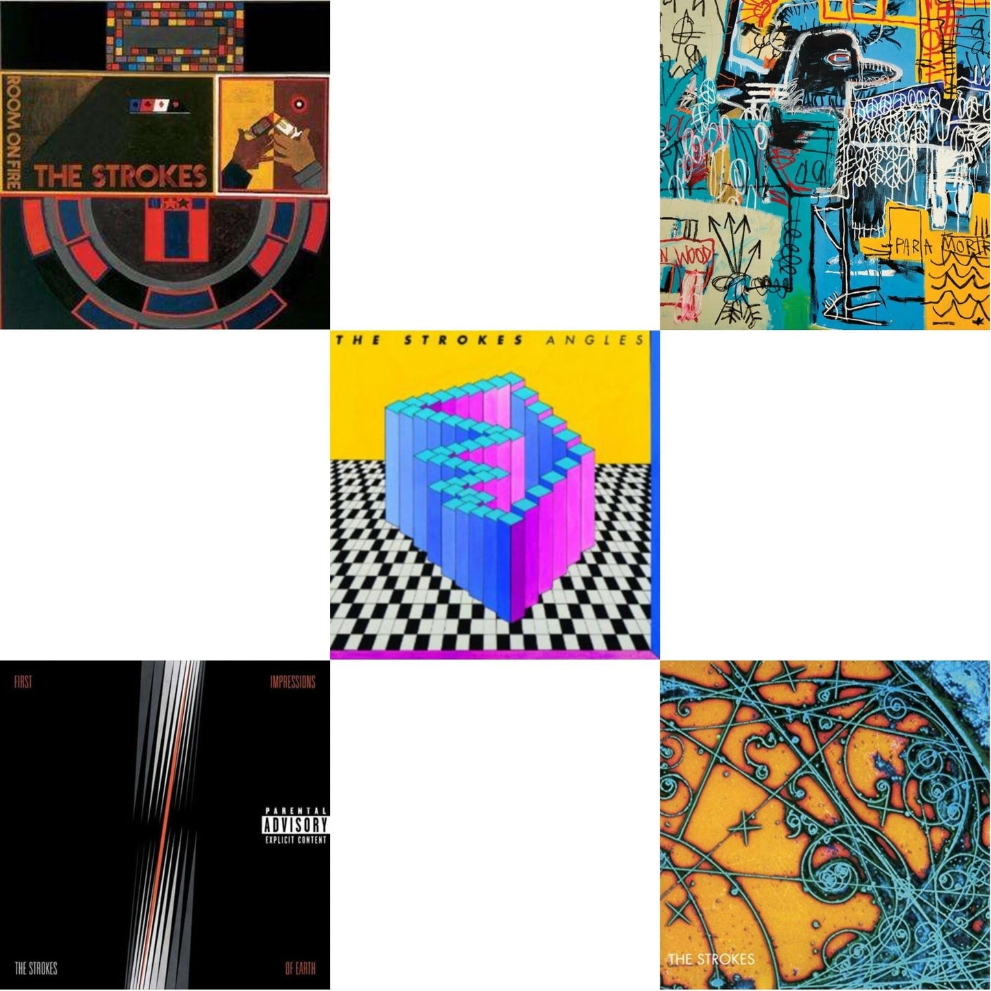Strokes - Is This It & New Abnormal (180G/Clear Apet Slipcase/Dl Insert) & Room On Fire & First Impressions Of Earth & Angles (Gatefold) - LP Vinyl Bundle