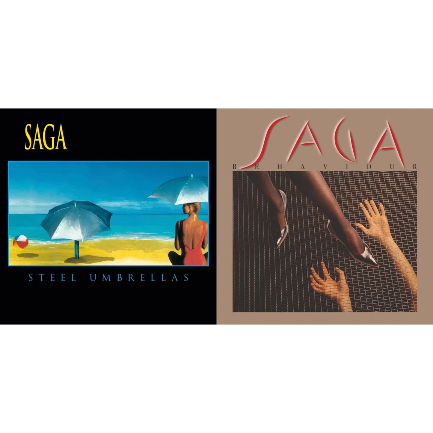Saga - Behaviour & Steel Umbrellas - LP Vinyl Bundle