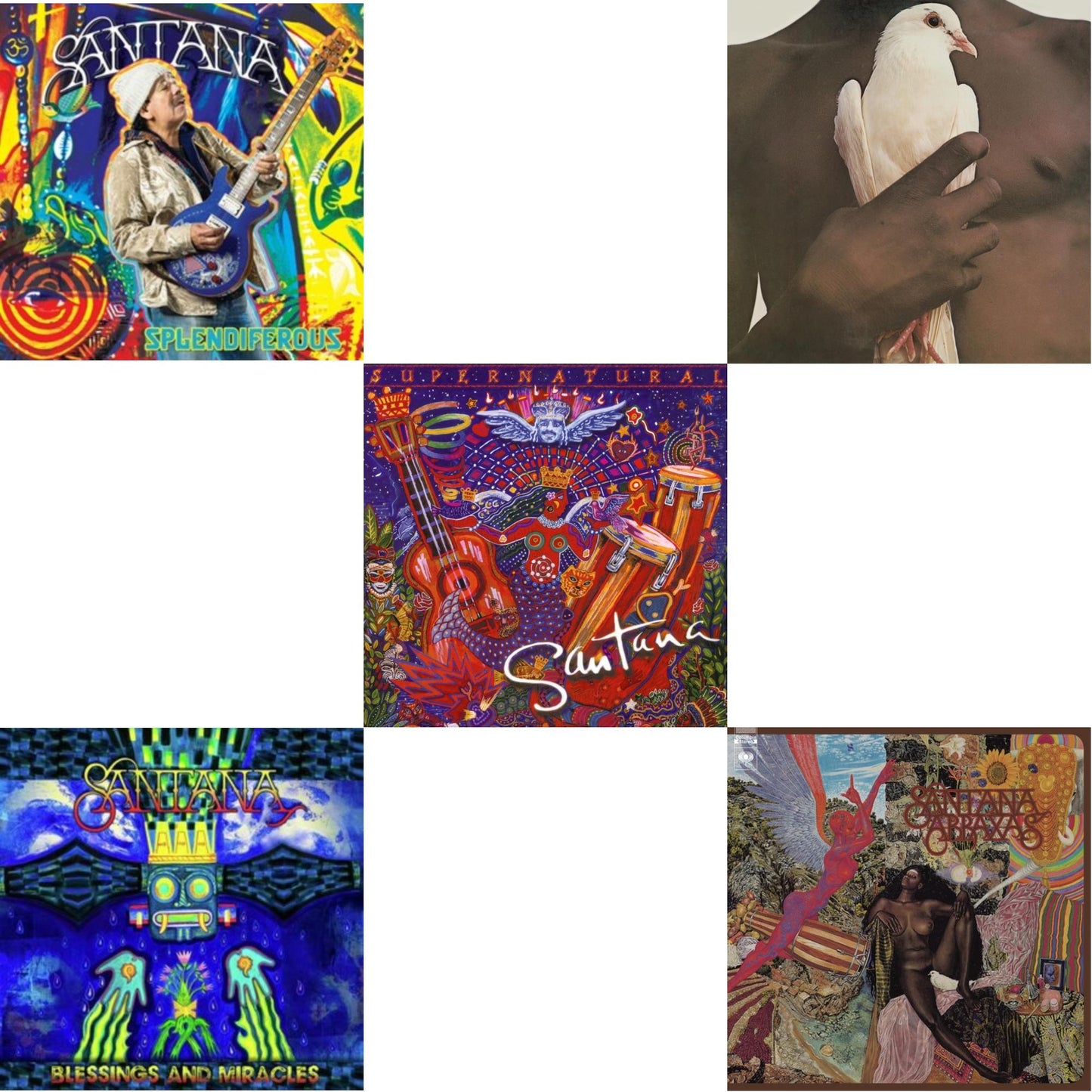 Santana - Supernatural (2LP/150G) & Splendiferous (2LP/150G) & Blessings & Miracles & Abraxas & Greatest Hits (1974) (150G/Dl Card)