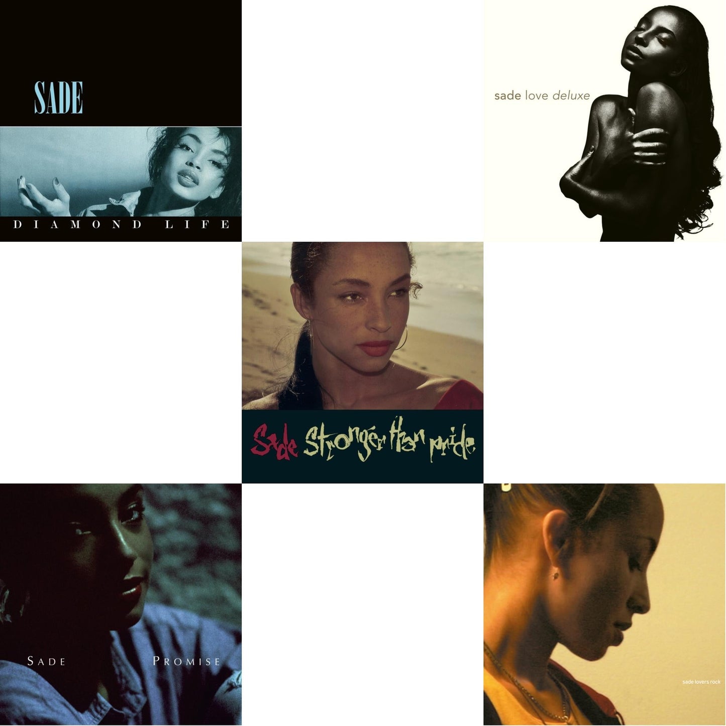 Sade - Diamond Life & Promise & Stronger Than Pride & Love Deluxe & Lovers Rock - LP Vinyl Bundle