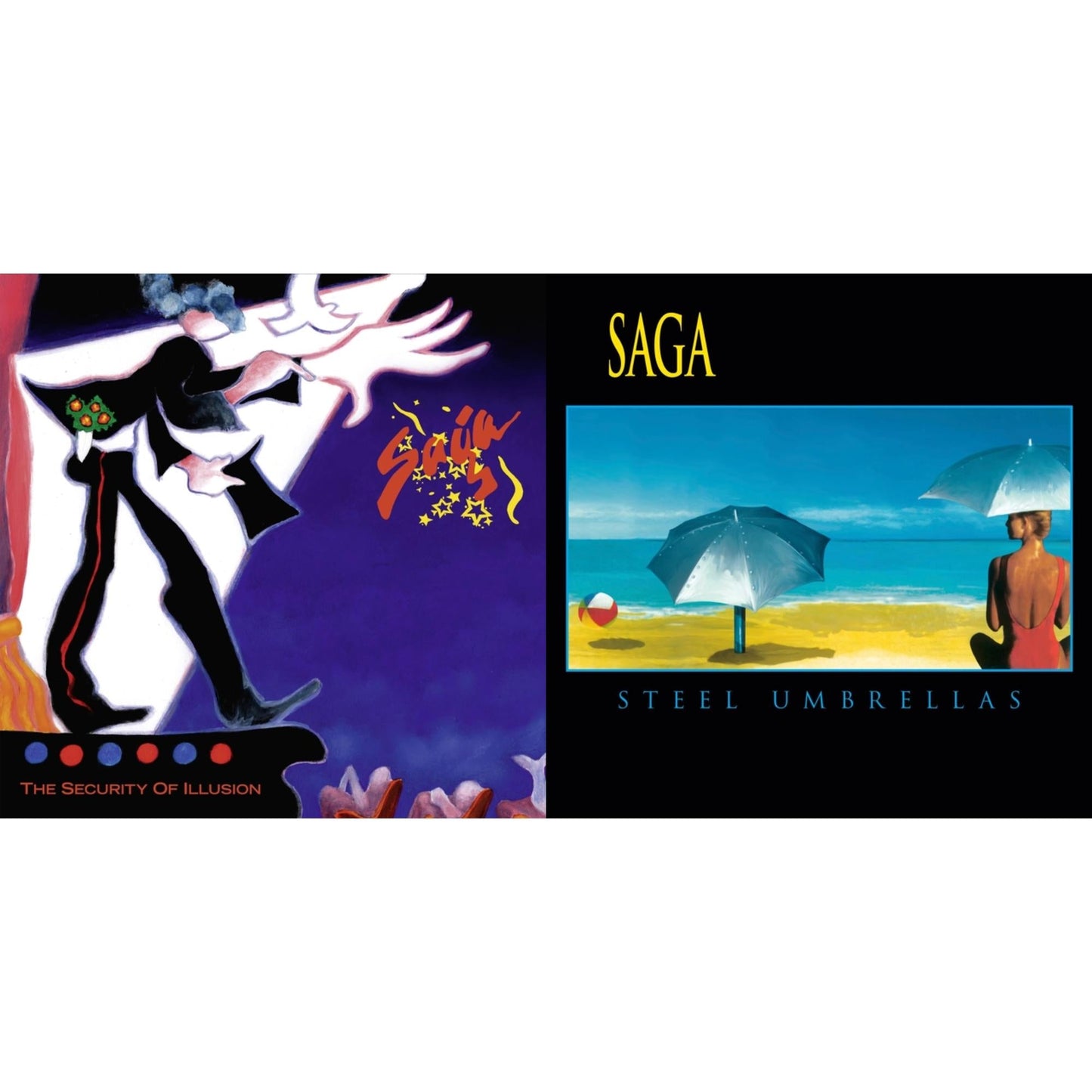 Saga - Security Of Illusion (180G/Remastered) & Steel Umbrellas - LP Vinyl Bundle