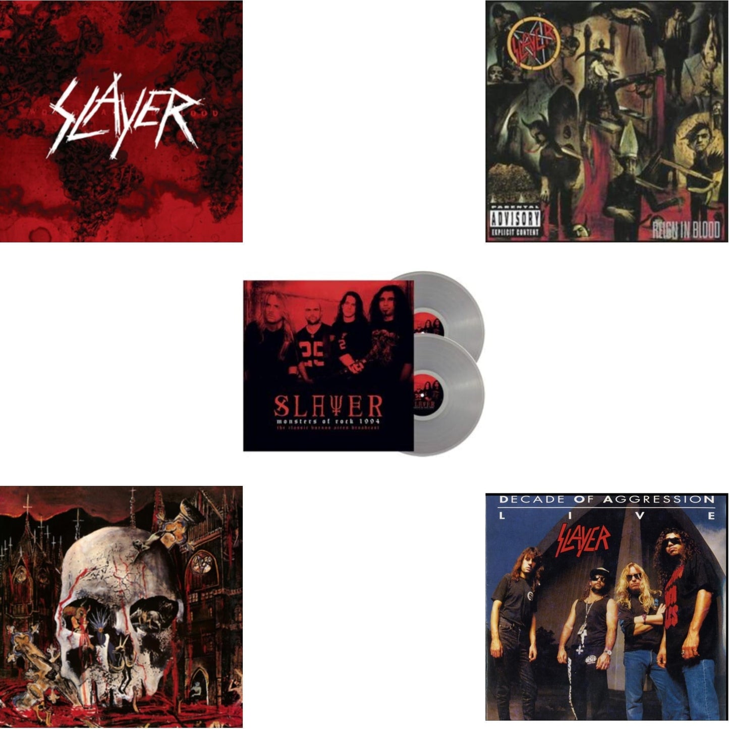 Slayer - Live: Decade Of Aggression & Reign In Blood & South Of Heaven & World Painted Blood & Monsters Of Rock 1994 (2LP/140G/Clear Vinyl)