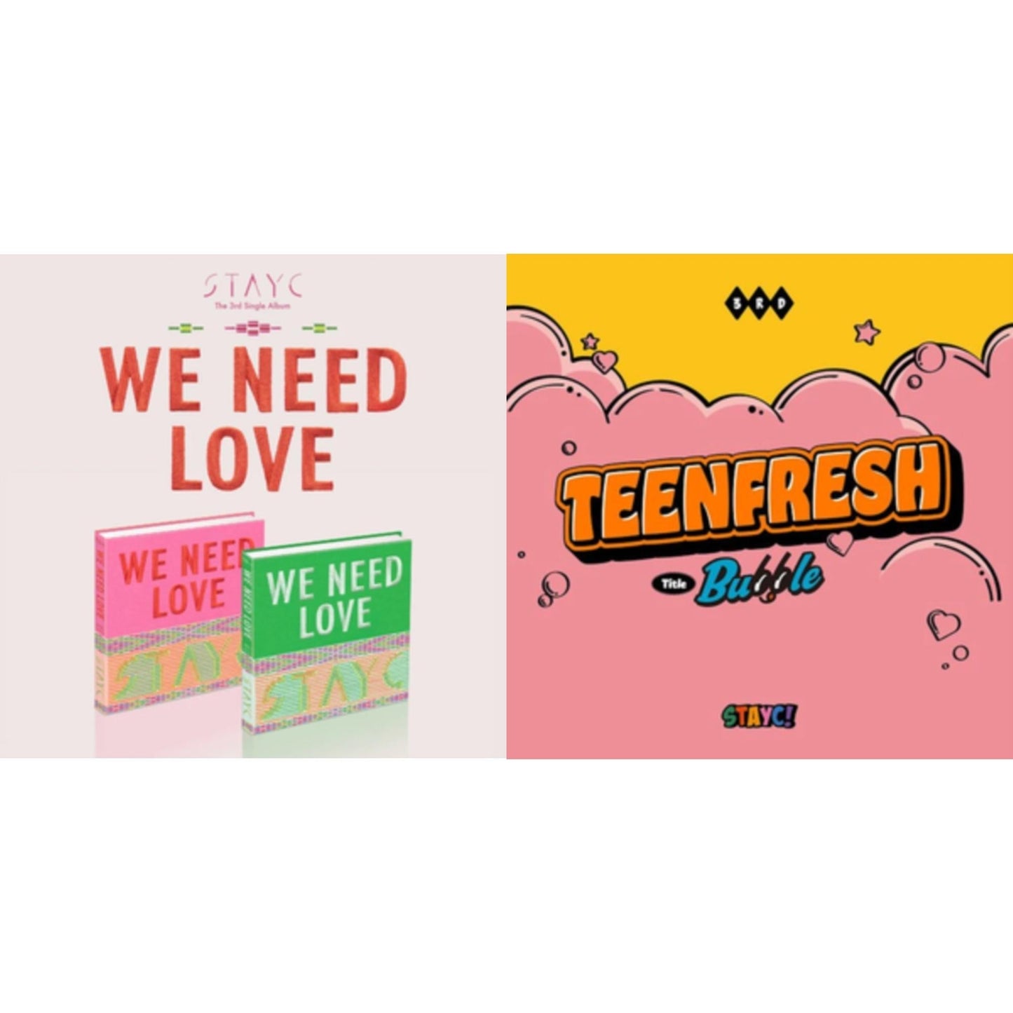 Stayc - We Need Love & Teenfresh - CD Bundle