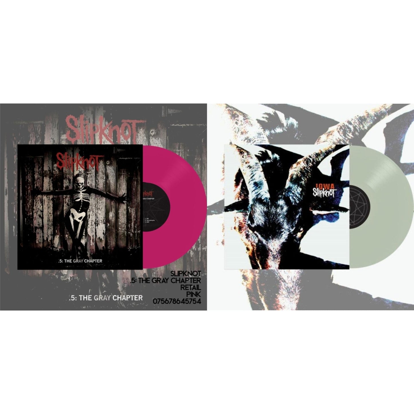 Slipknot - Iowa (X) (2LP/Color Vinyl) & .5: The Gray Chapter (X) (Pink Vinyl/2LP)