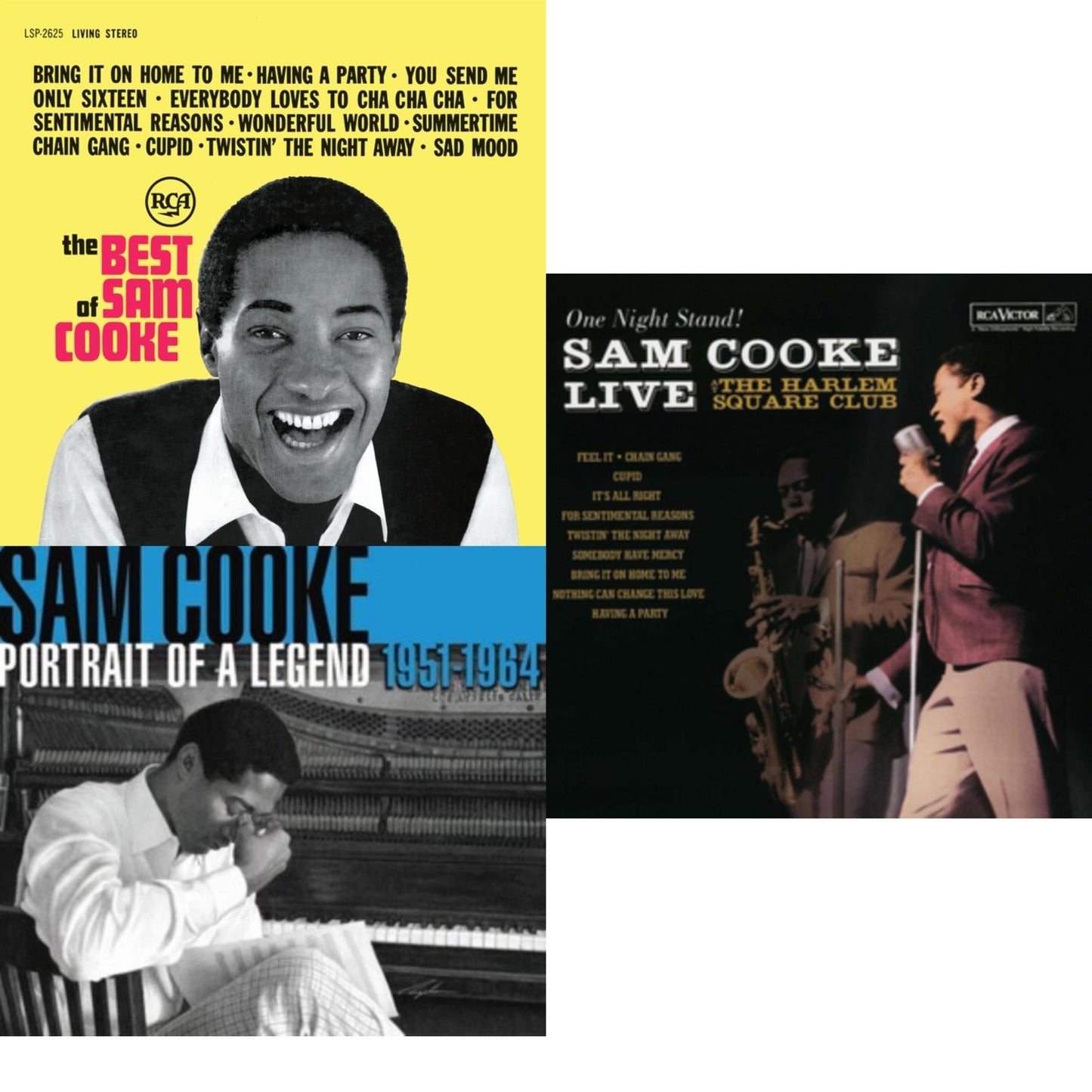 Sam Cooke - Best Of (140G/ Dl Insert) & Portrait Of A Legend (2LP/Transparent Clear Vinyl/180G/Import) & Live At The Harlem Square Club (180G)