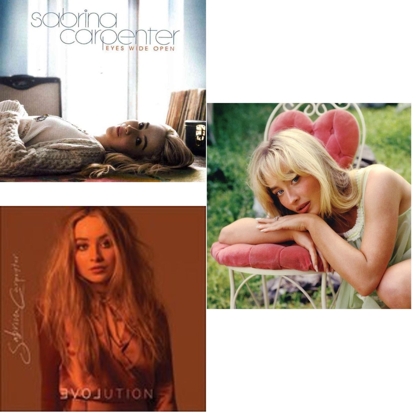 Sabrina Carpenter - Eyes Wide Open & Evolution & Short N Sweet (Alternate Cover) - CD Bundle