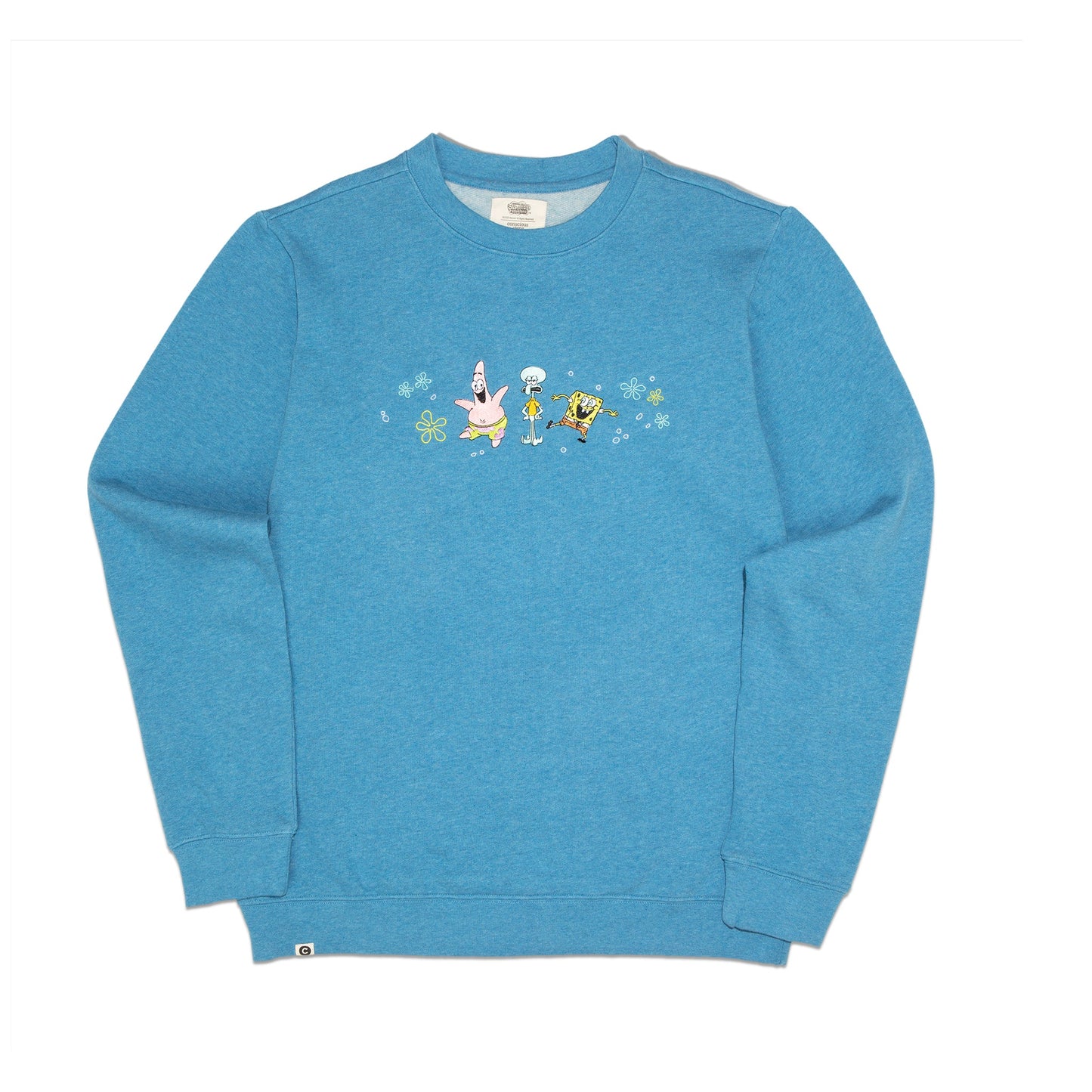 SpongeBob Squarepants Protect Oceans Crewneck Sweatshirt Blue